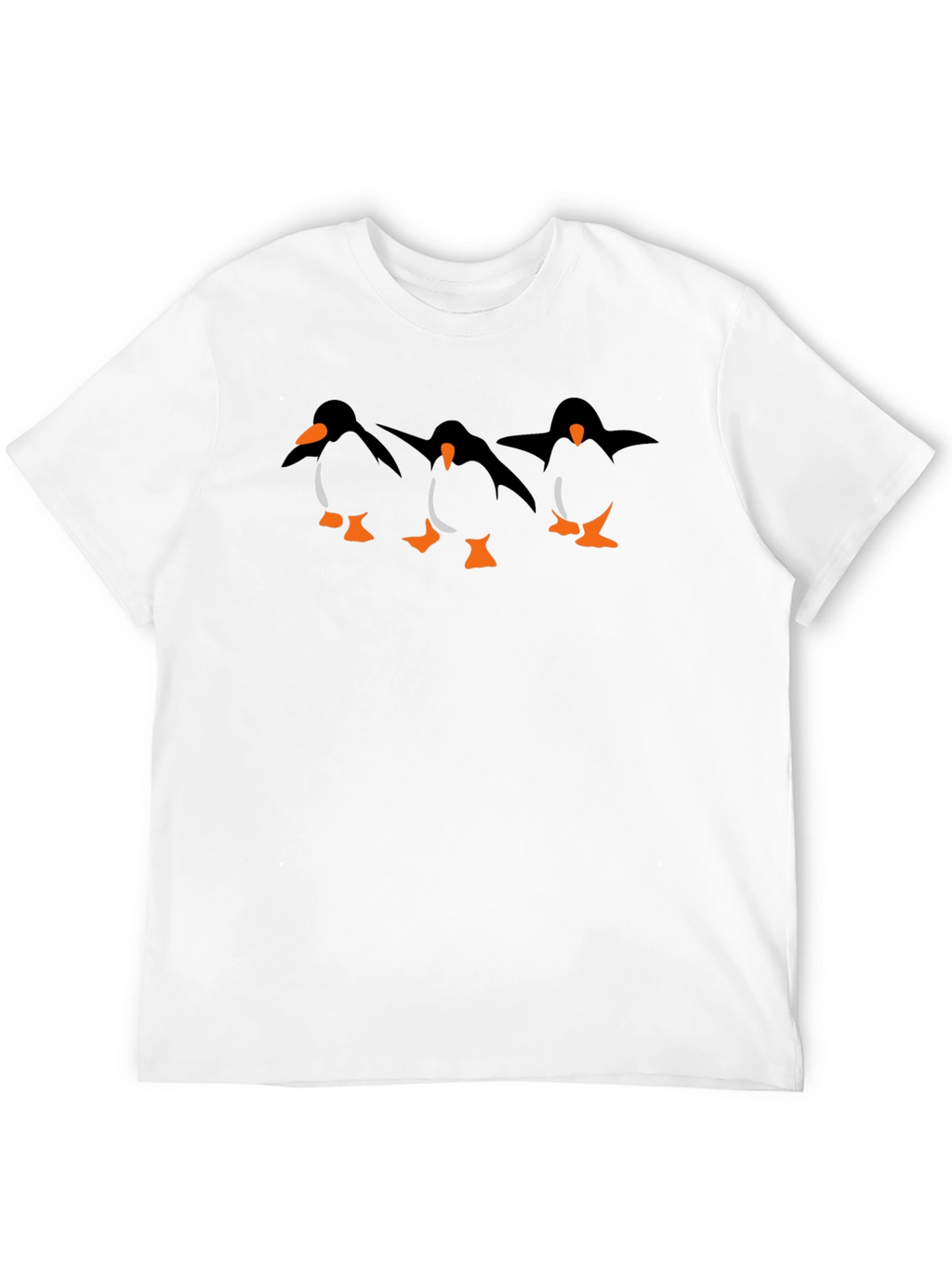 Penguin Parade Graphic Tee - Black Casual T-Shirt