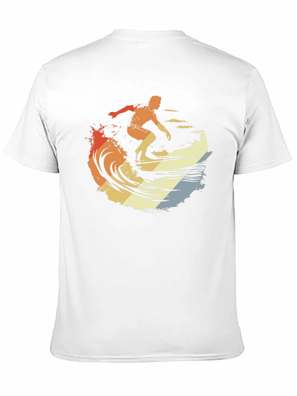 Retro Surfer Graphic Tee - Black Cotton T-Shirt