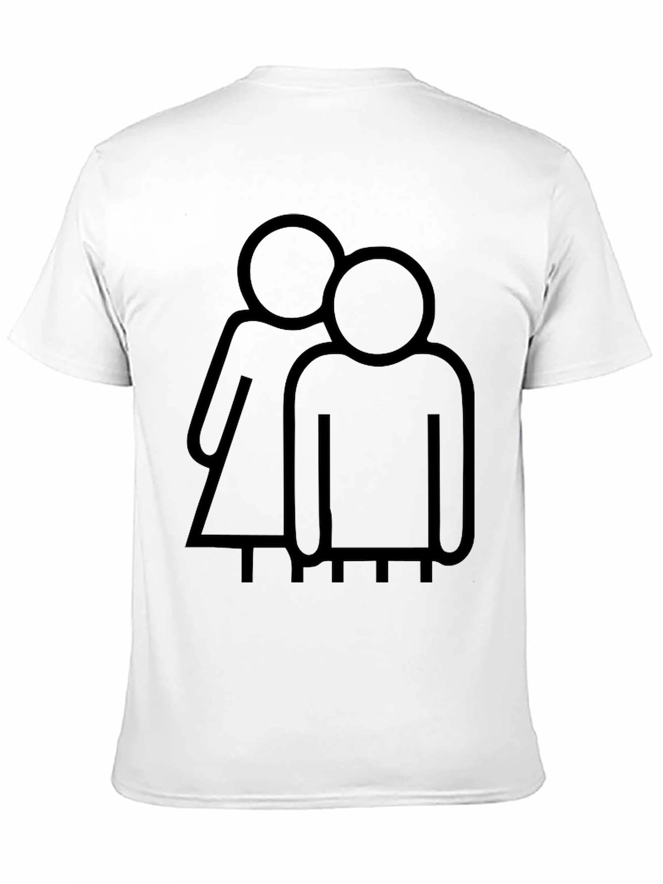 Couple Graphic Print T-Shirt - Black