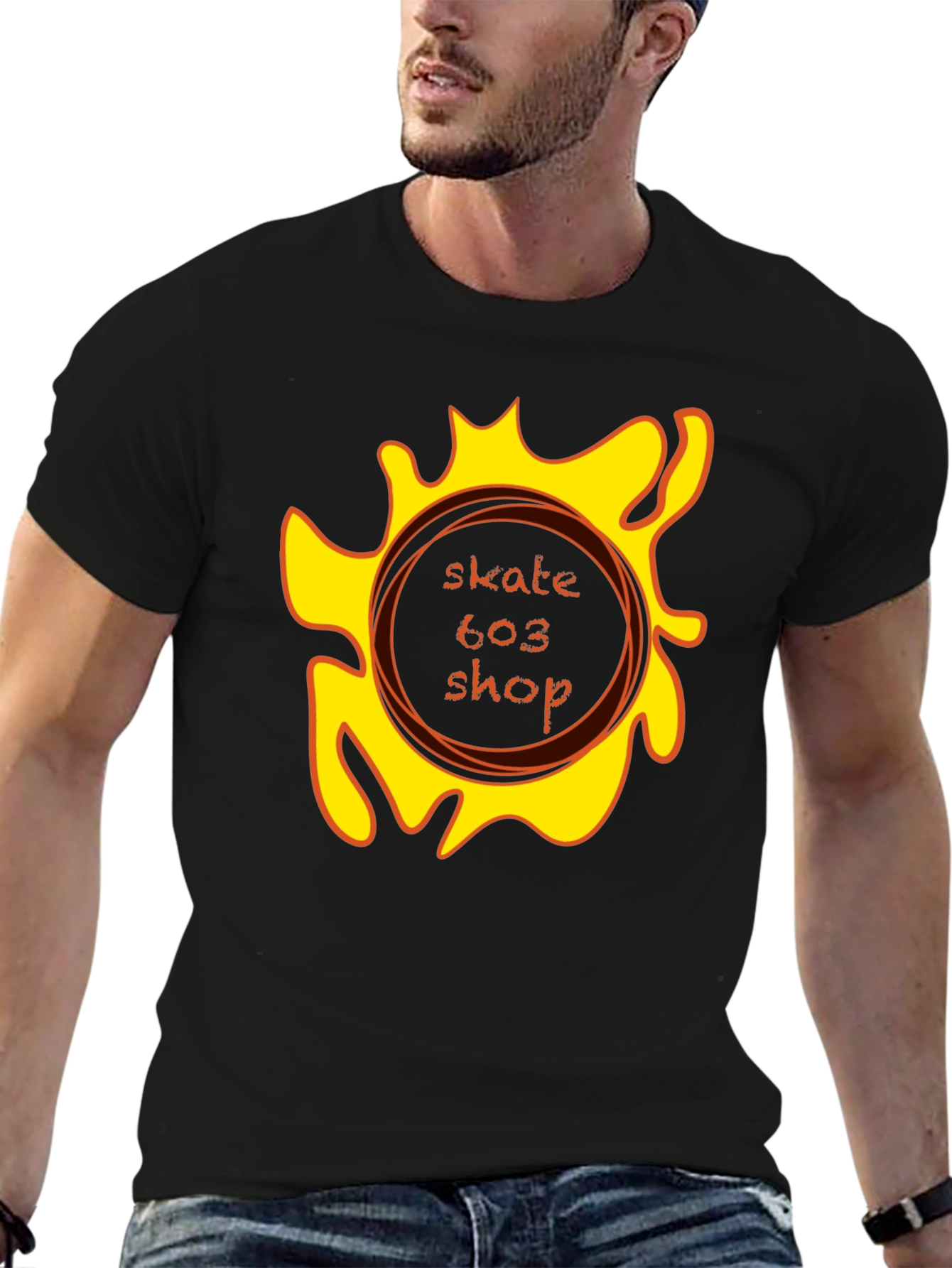 Skate 603 Shop Black Graphic Tee