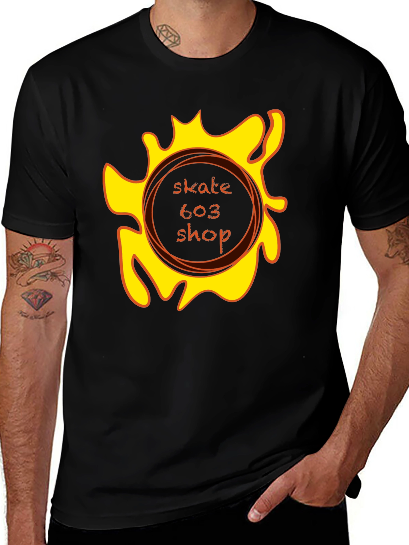 Skate 603 Shop Black Graphic Tee
