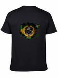 Brazil Lion Graphic Tee - Mens Black T-Shirt
