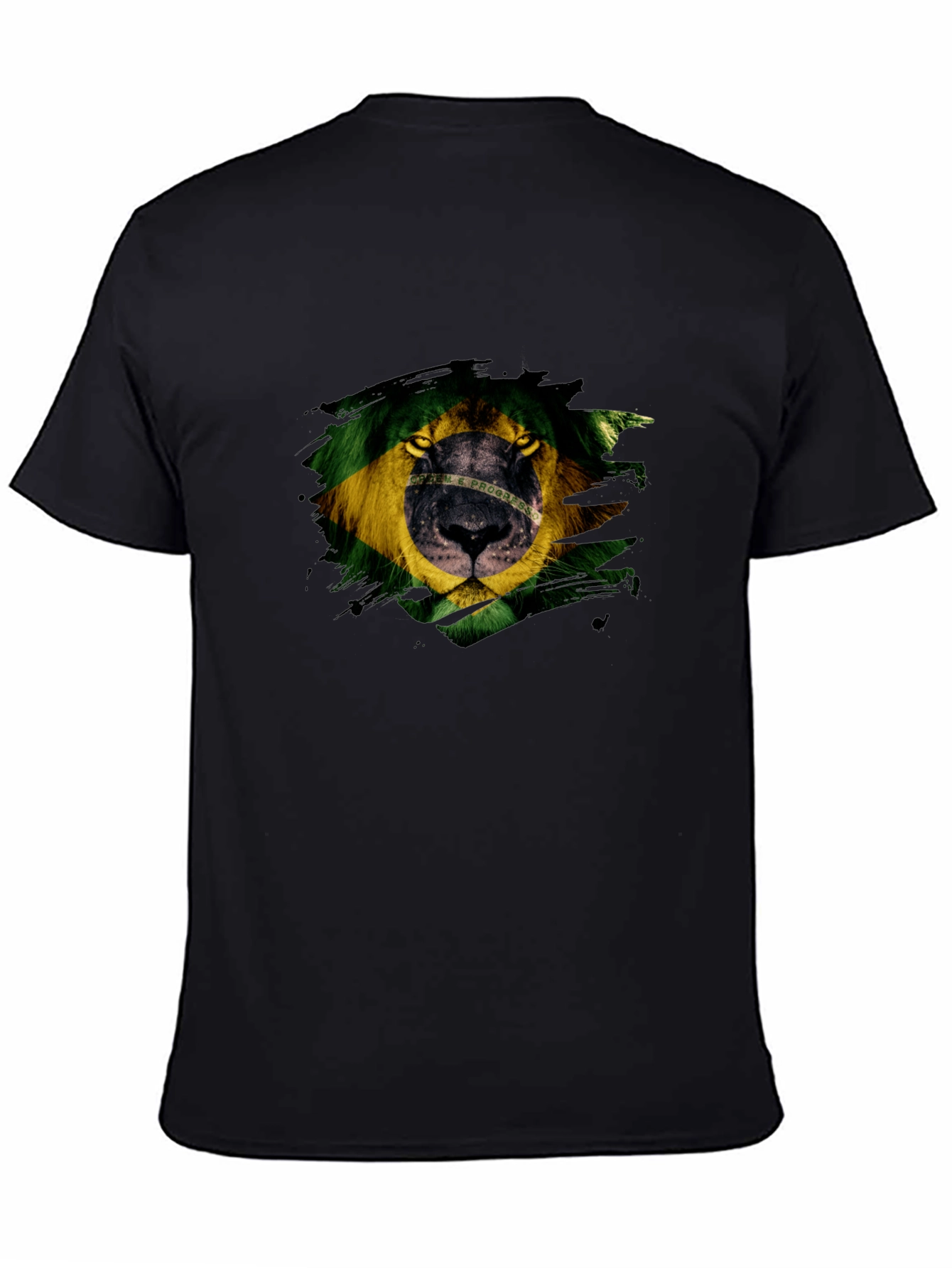 Brazil Lion Graphic Tee - Mens Black T-Shirt