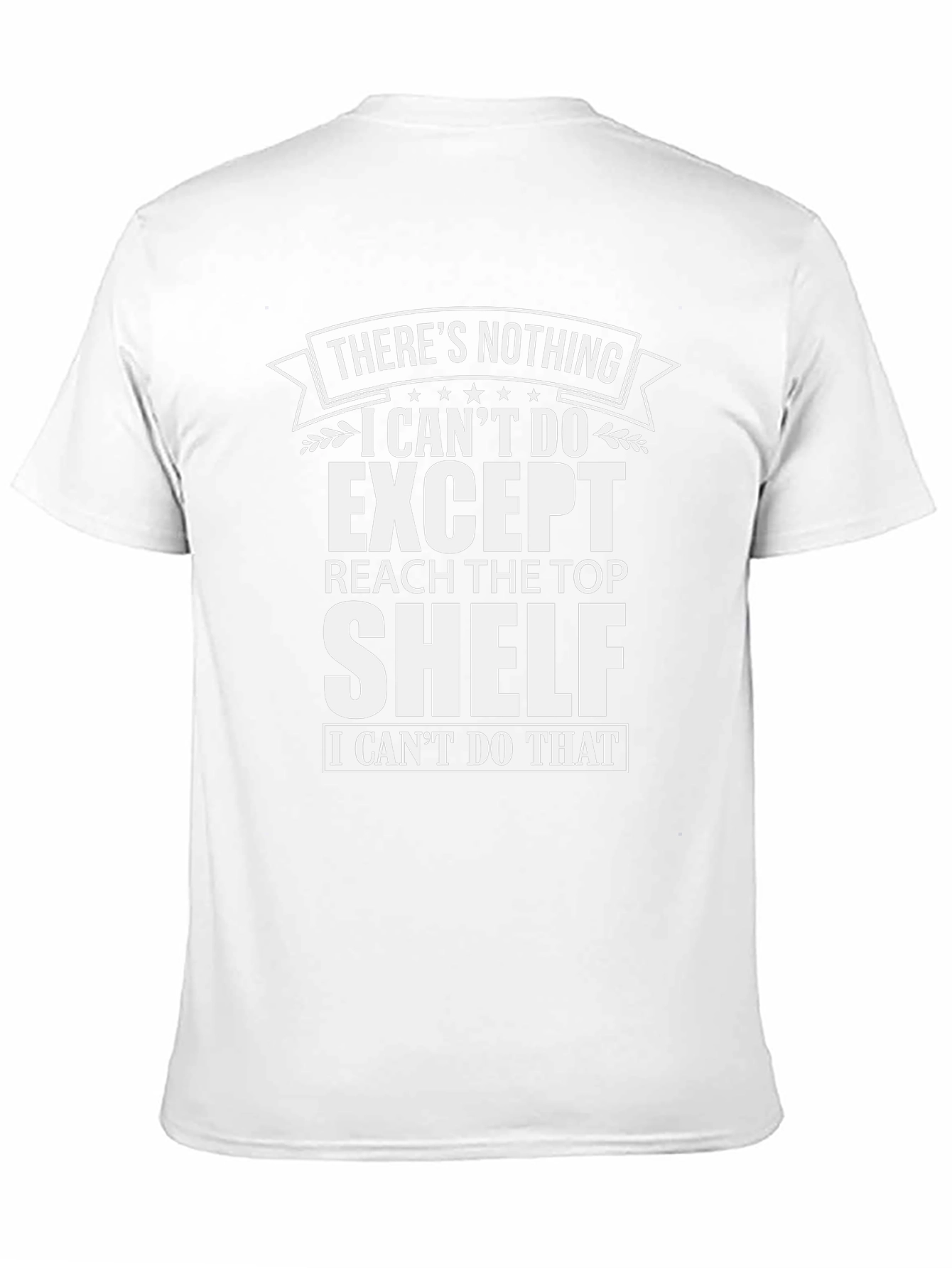 Funny Mens Graphic Tee: Top Shelf Reach