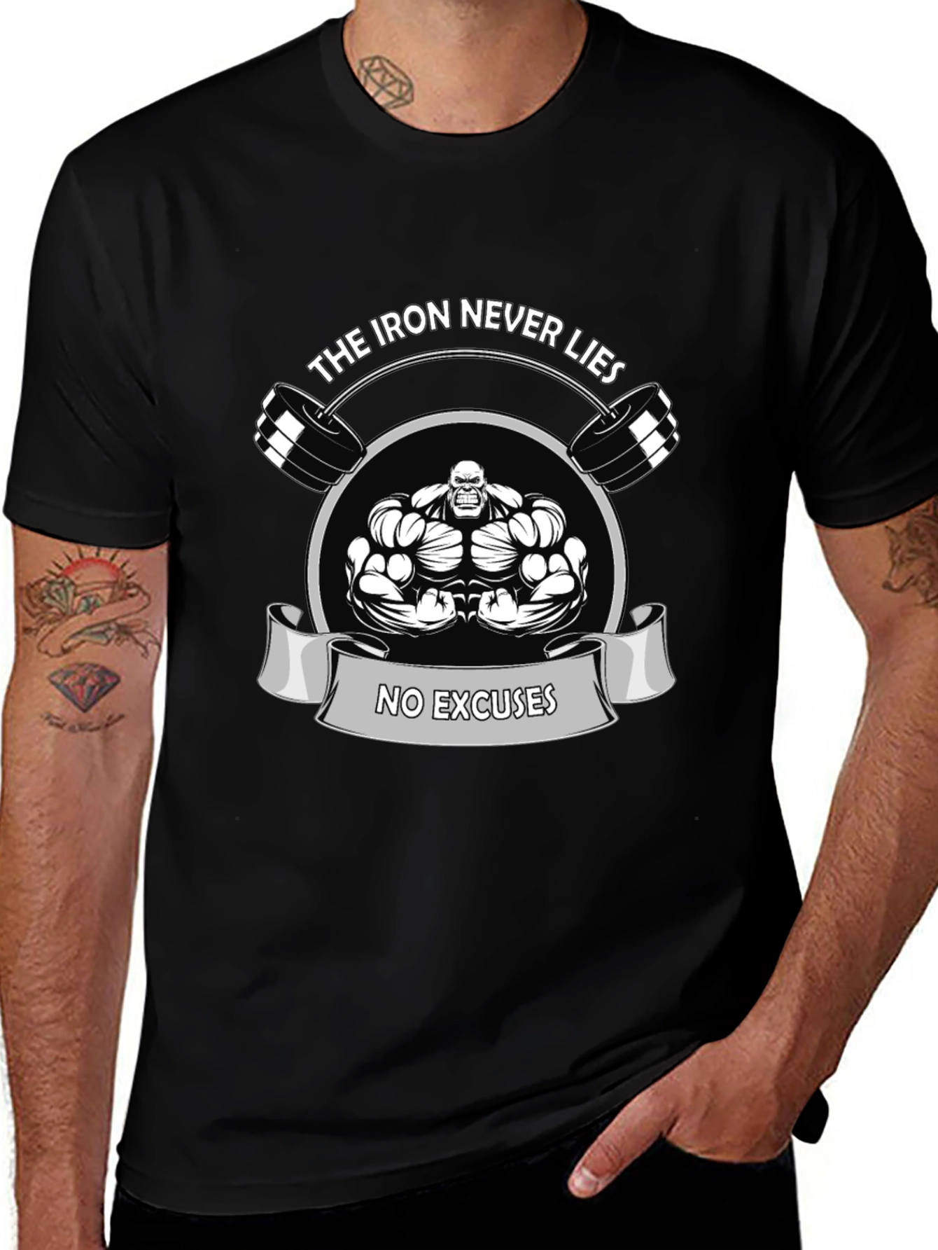 Iron Never Lies Gym T-Shirt - No Excuses