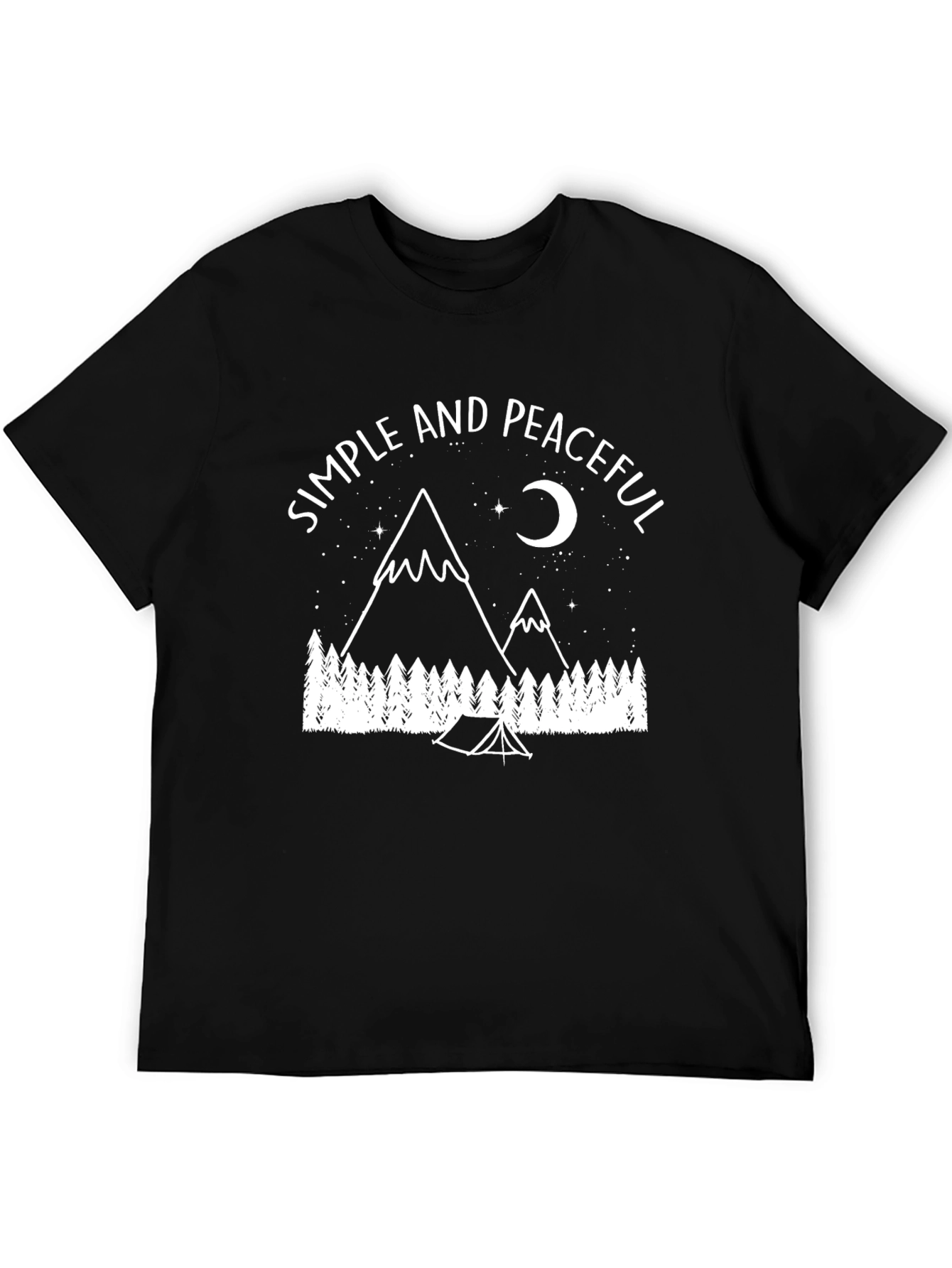 Simple & Peaceful Camping Graphic Tee