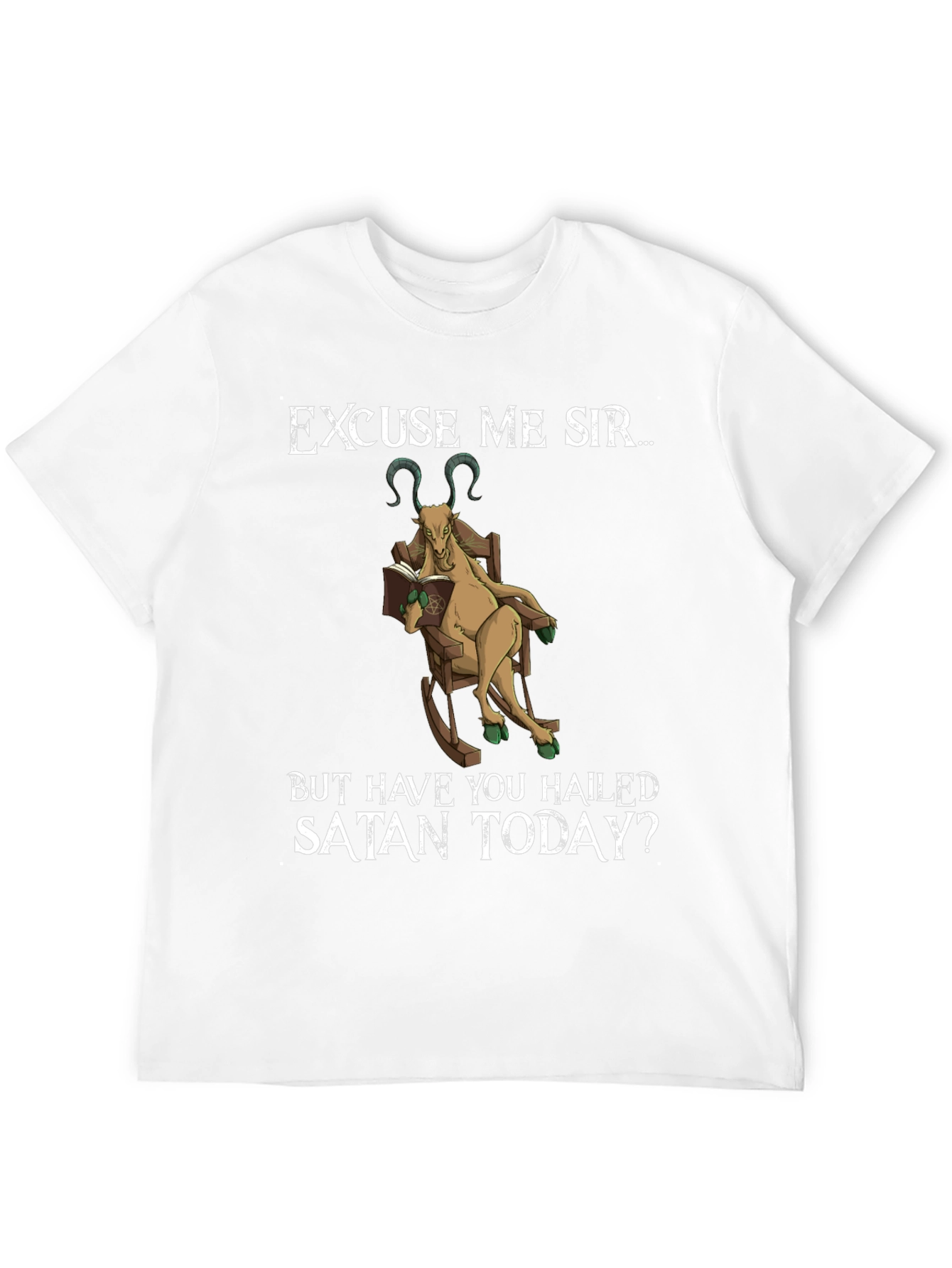 Excuse Me Sir T-Shirt - Hail Satan Goat Tee