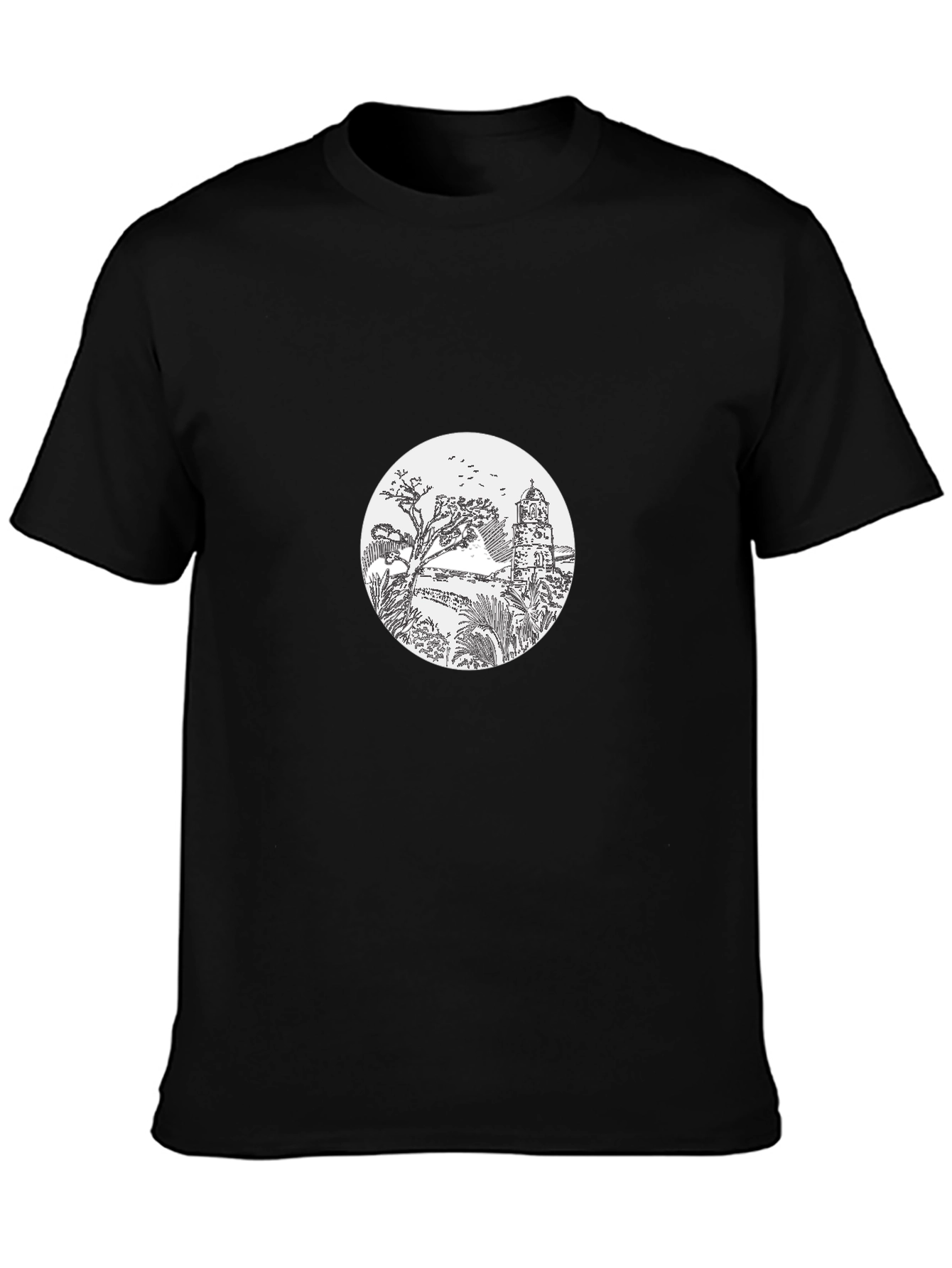 Scenic Tower Graphic Tee - Black