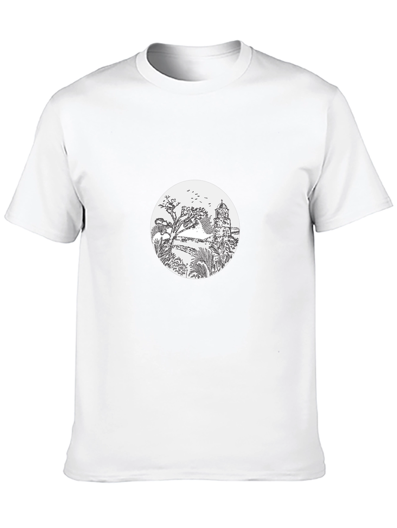 Scenic Tower Graphic Tee - Black