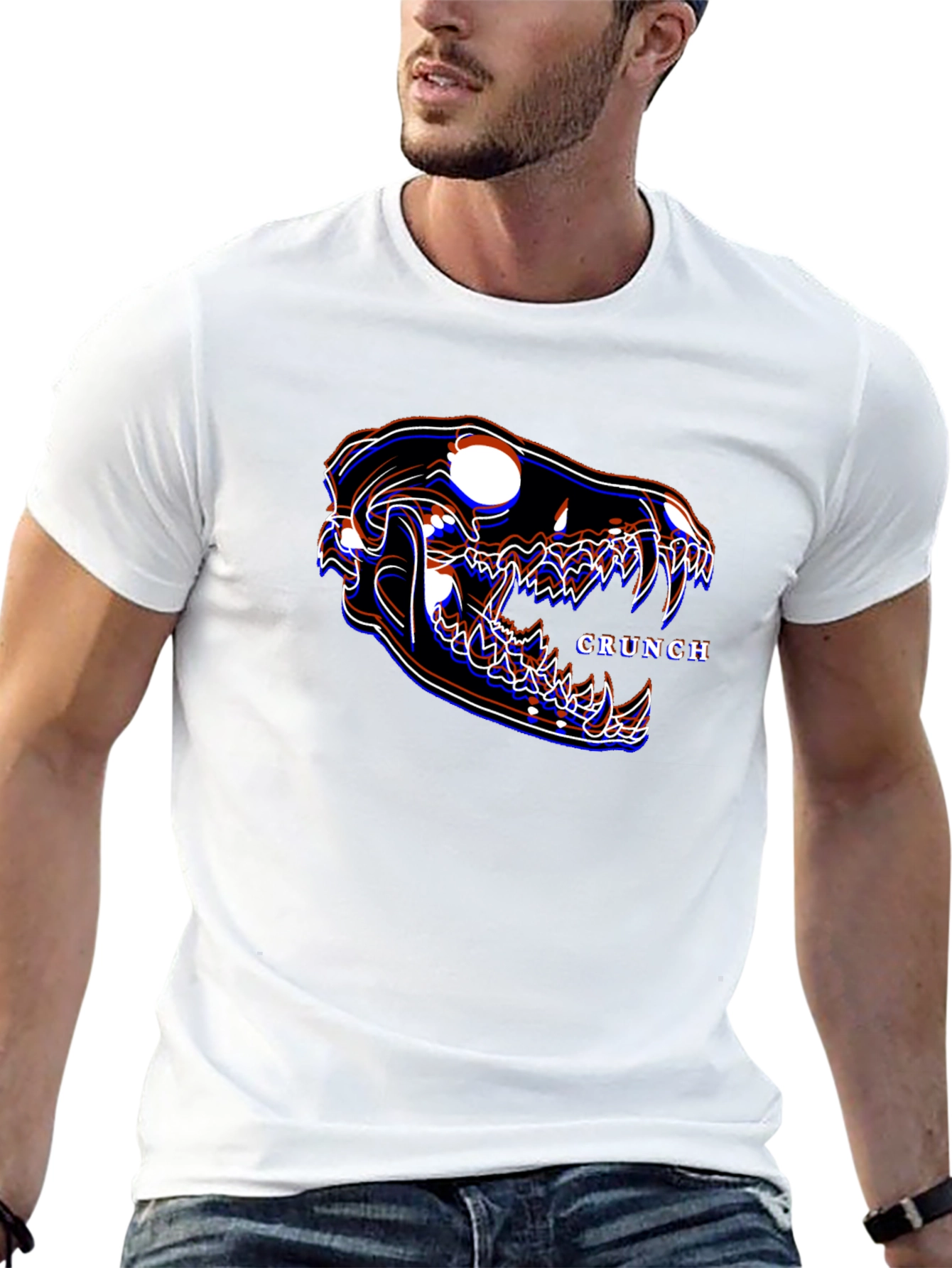 Crunch Skull Graphic Black T-Shirt