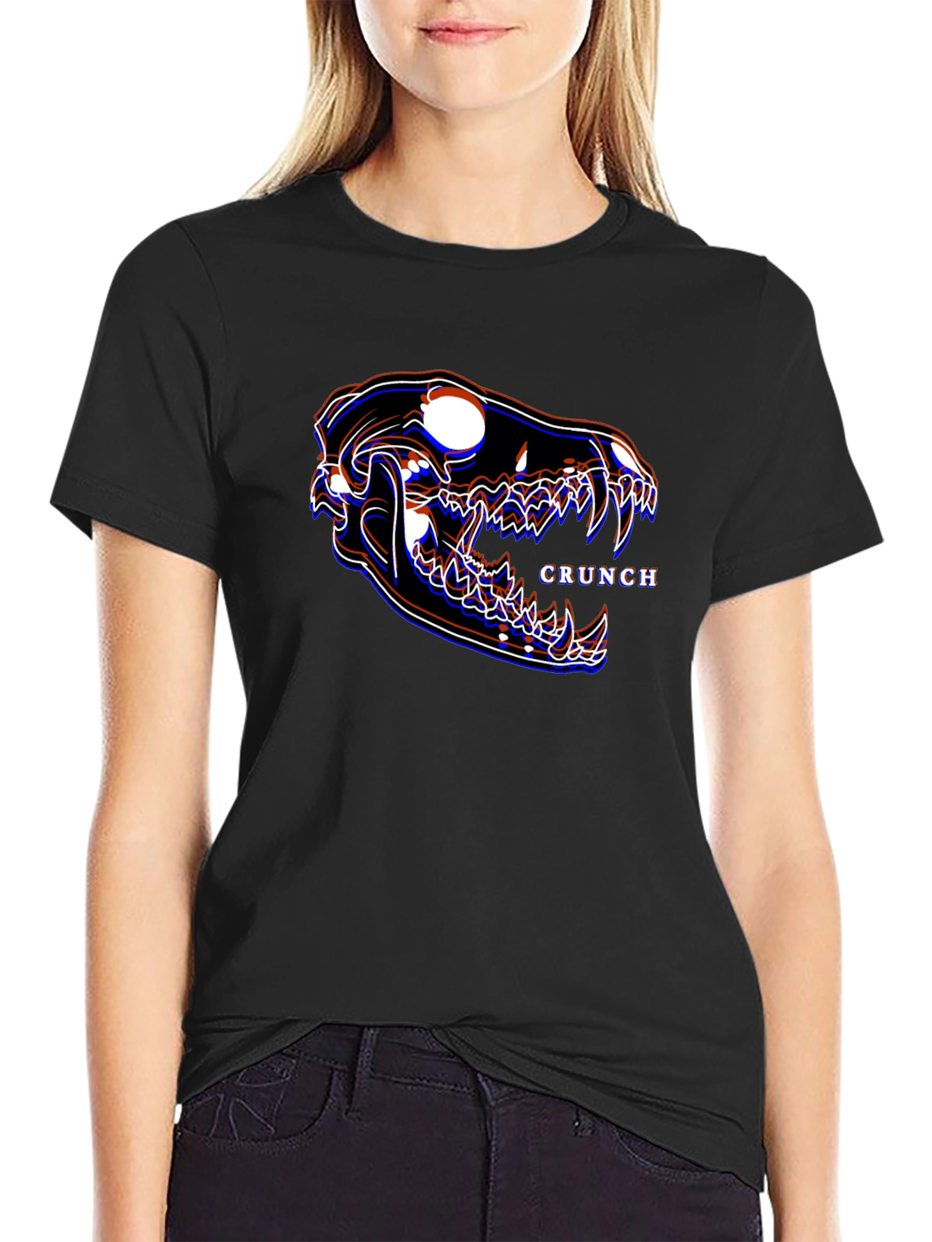 Crunch Skull Graphic Black T-Shirt