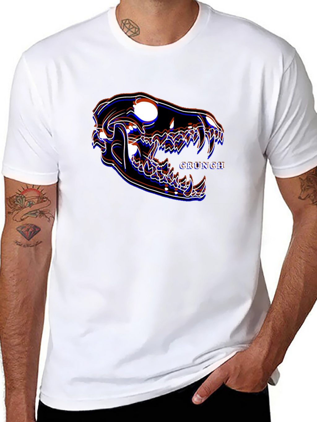 Crunch Skull Graphic Black T-Shirt