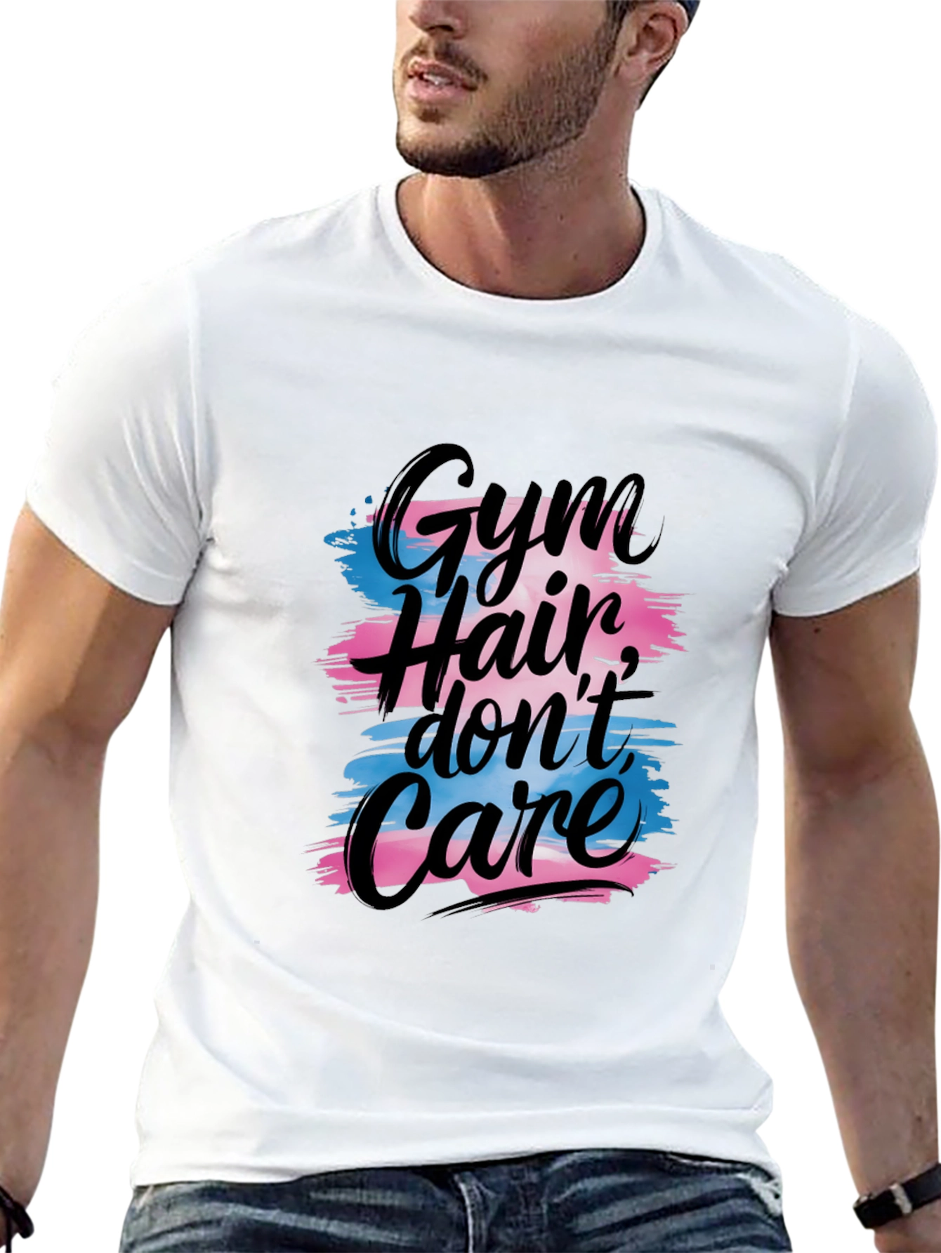 Gym Hair Dont Care T-Shirt - Black