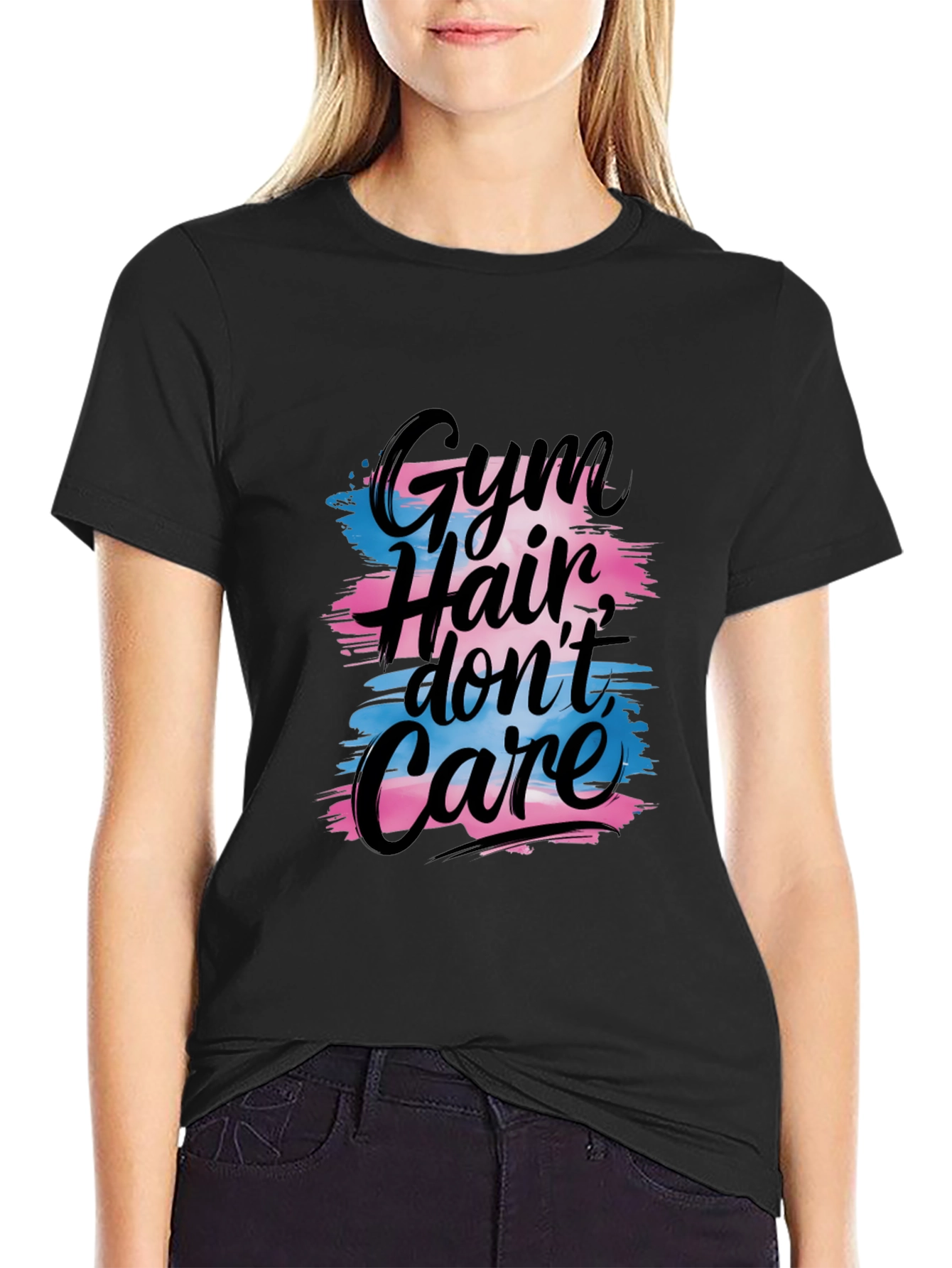 Gym Hair Dont Care T-Shirt - Black