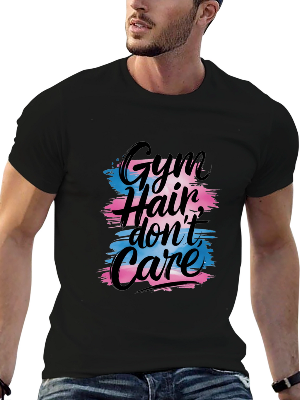 Gym Hair Dont Care T-Shirt - Black
