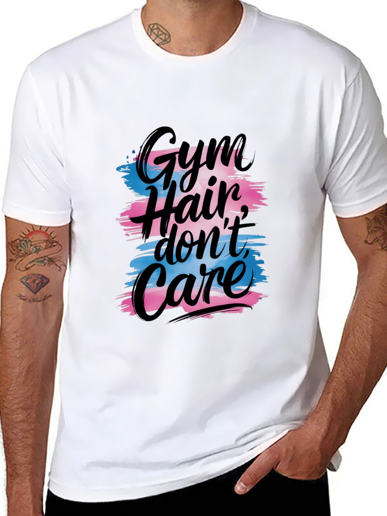 Gym Hair Dont Care T-Shirt - Black