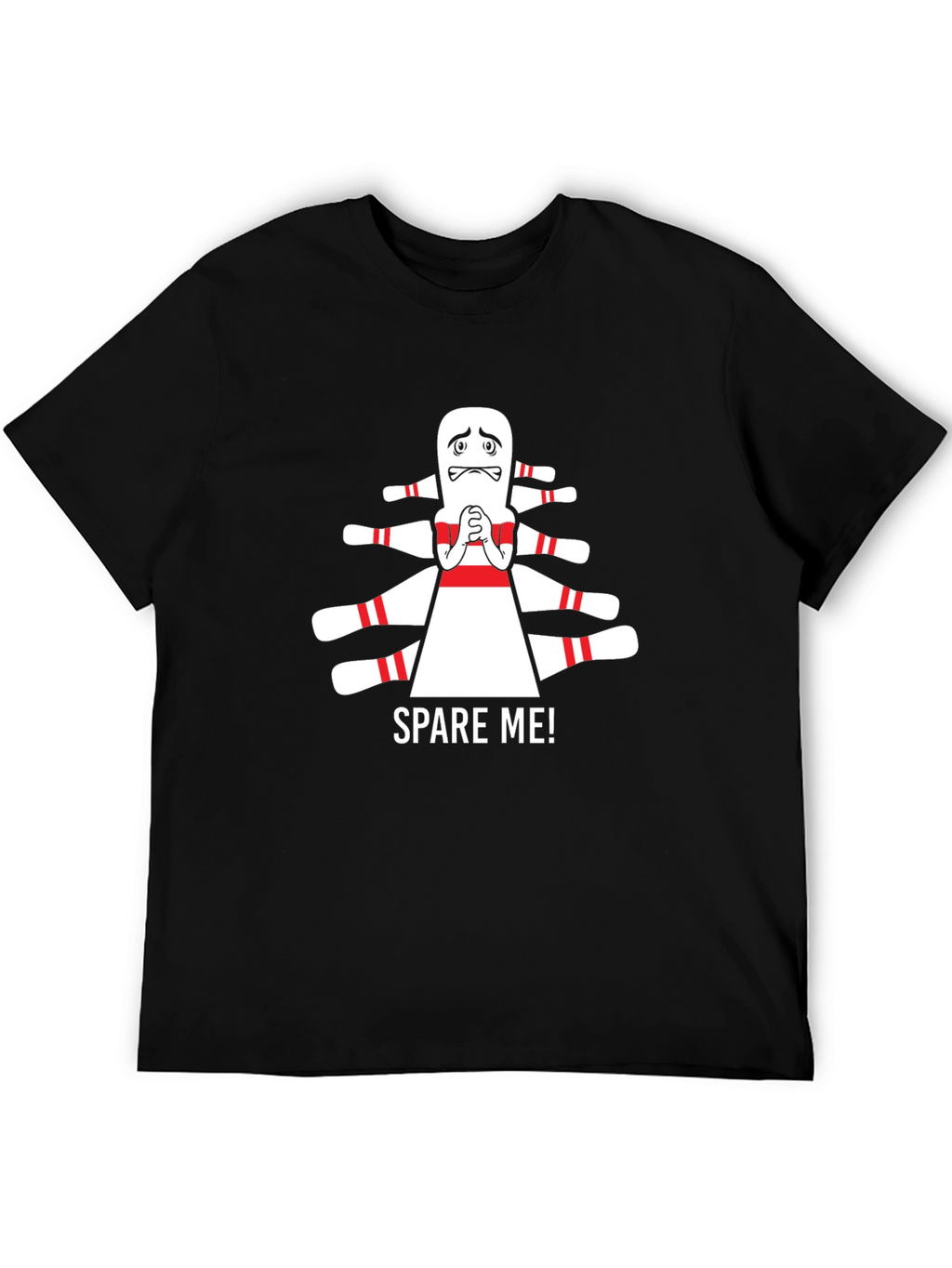 Spare Me! Bowling Pin Graphic T-Shirt