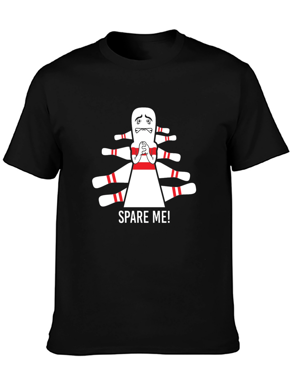 Spare Me! Bowling Pin Graphic T-Shirt