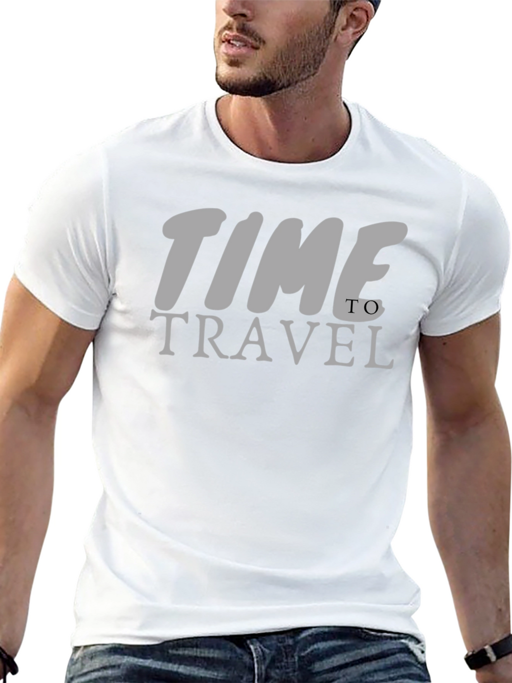Time to Travel Graphic Tee - Black Casual Shirt