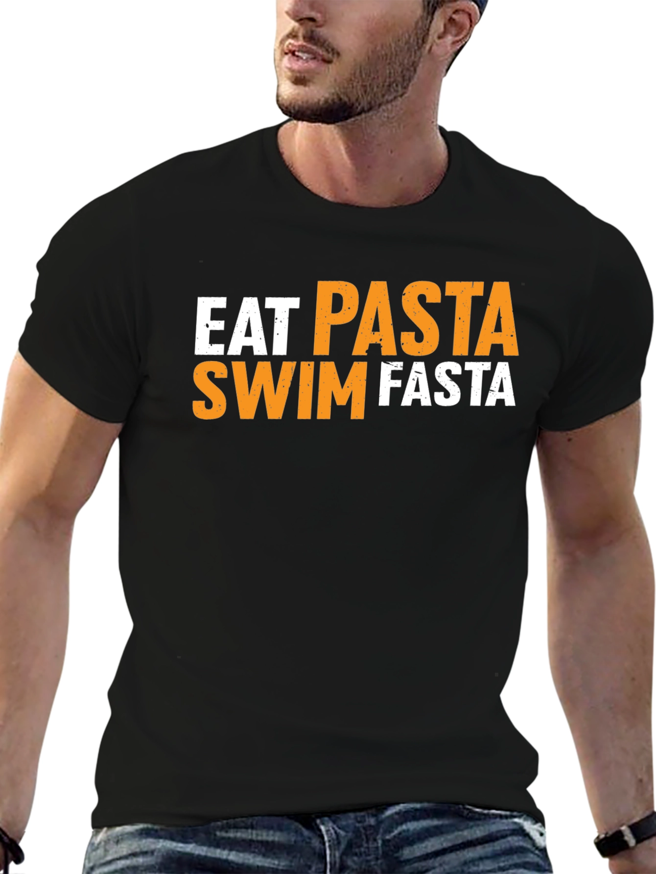 Eat Pasta Swim Fasta Graphic T-Shirt