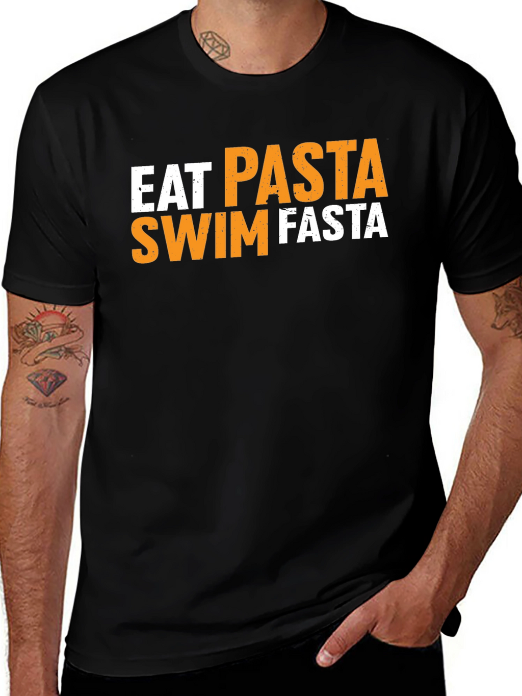 Eat Pasta Swim Fasta Graphic T-Shirt