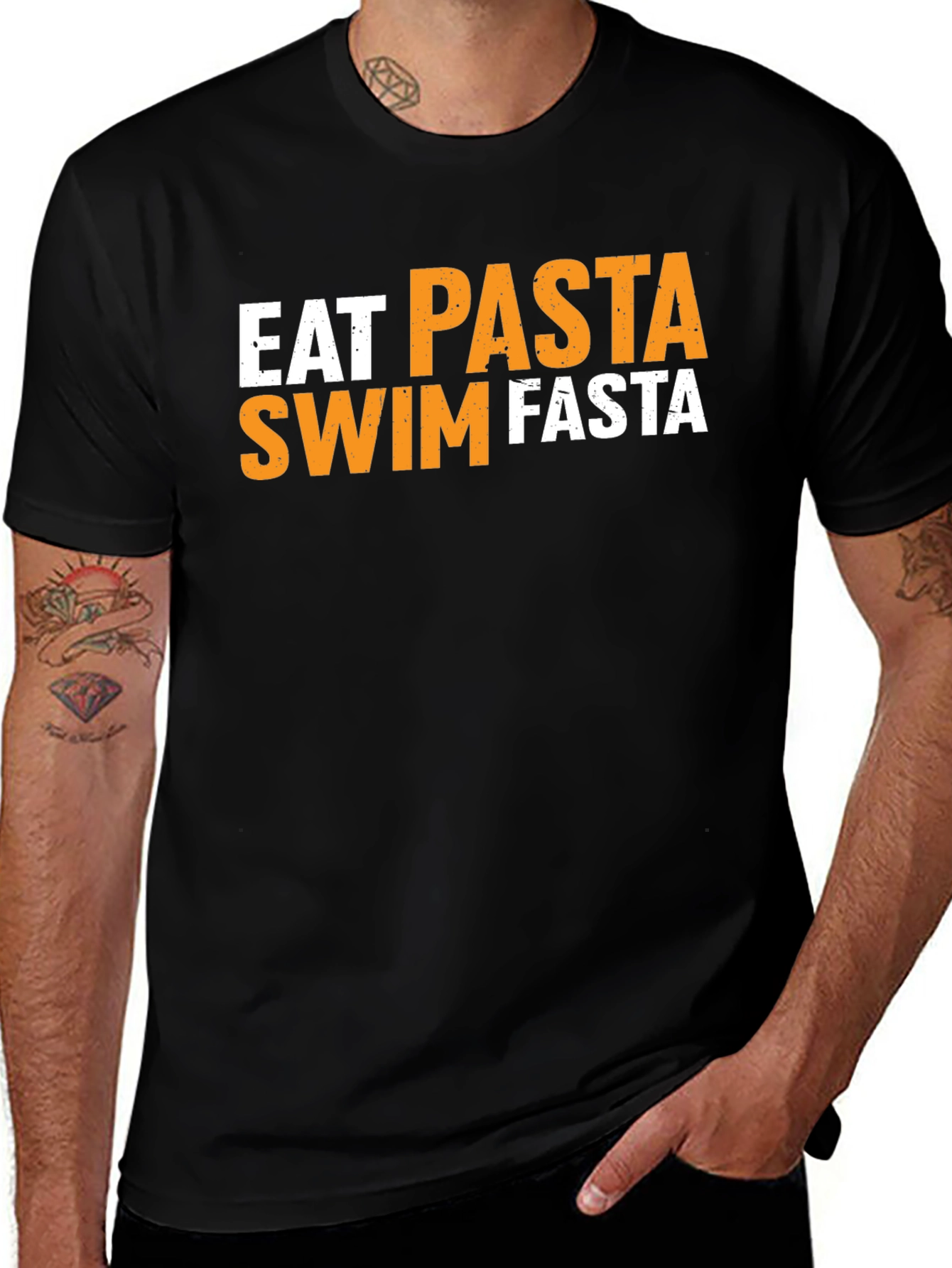 Eat Pasta Swim Fasta Graphic T-Shirt
