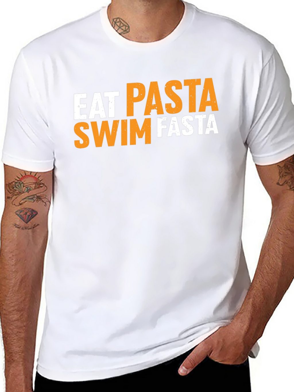 Eat Pasta Swim Fasta Graphic T-Shirt