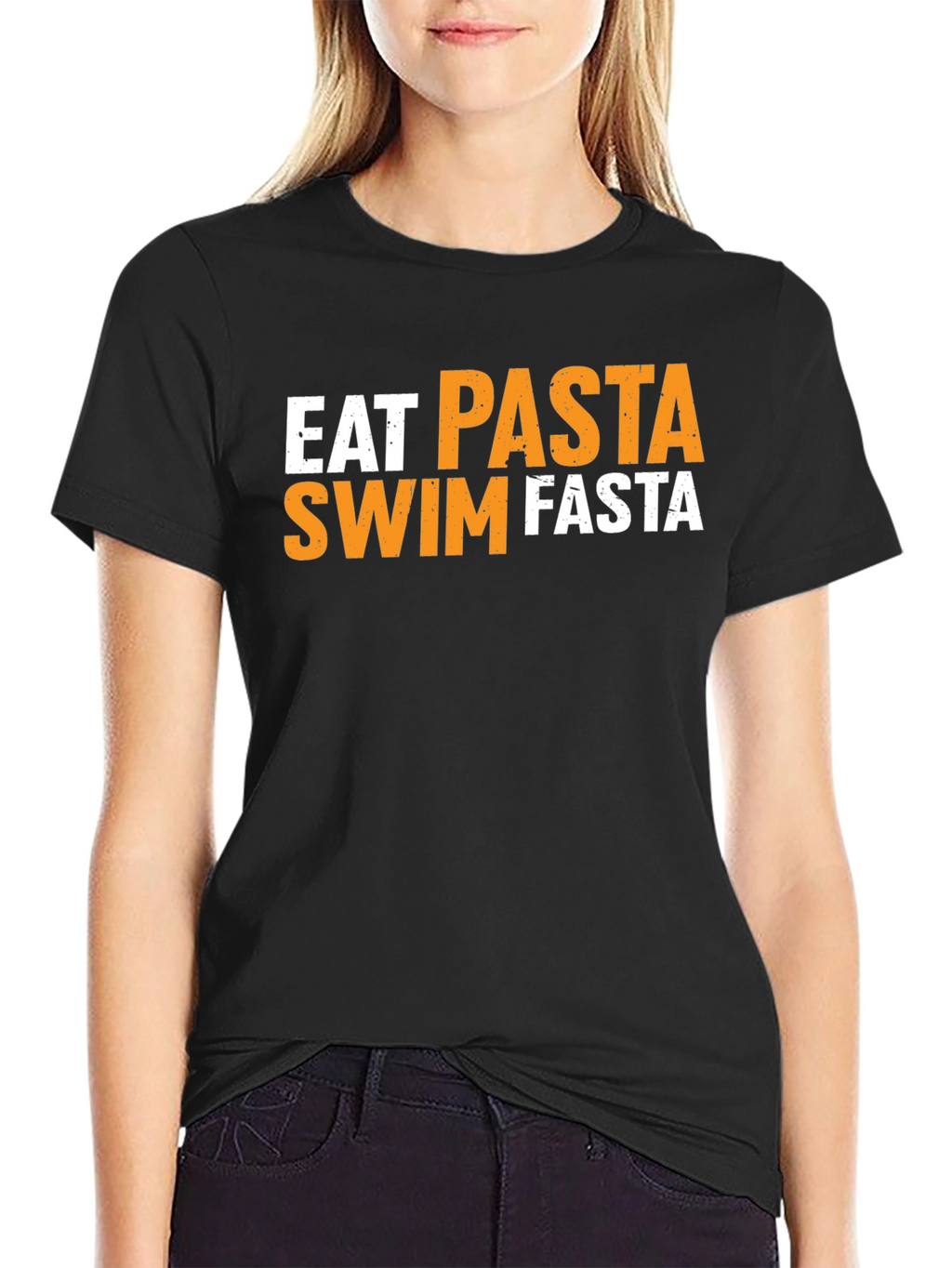 Eat Pasta Swim Fasta Graphic T-Shirt