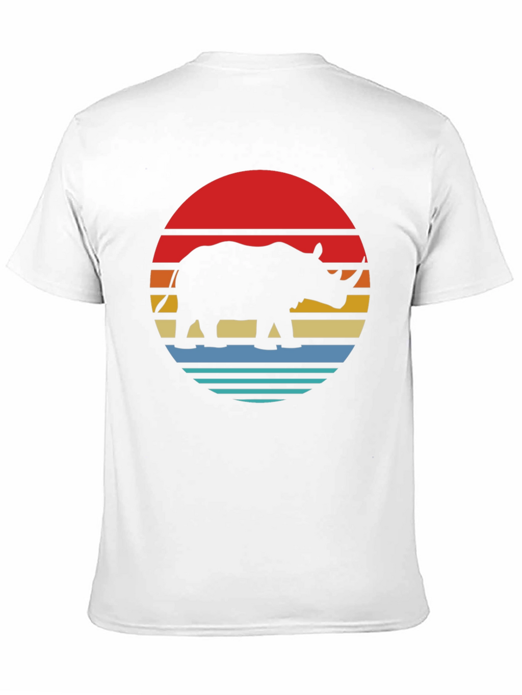 Retro Rhino Sunset Graphic Tee