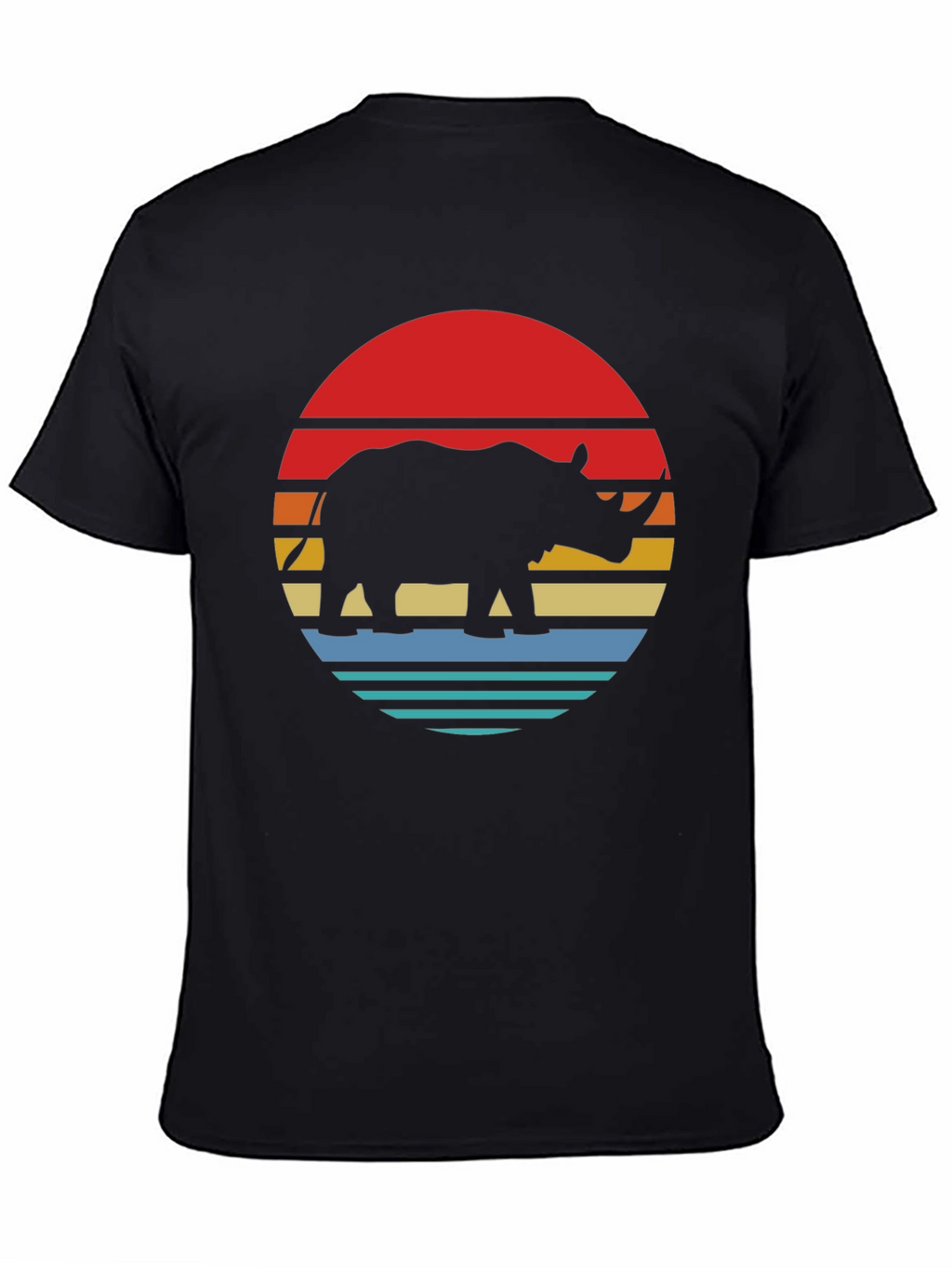 Retro Rhino Sunset Graphic Tee