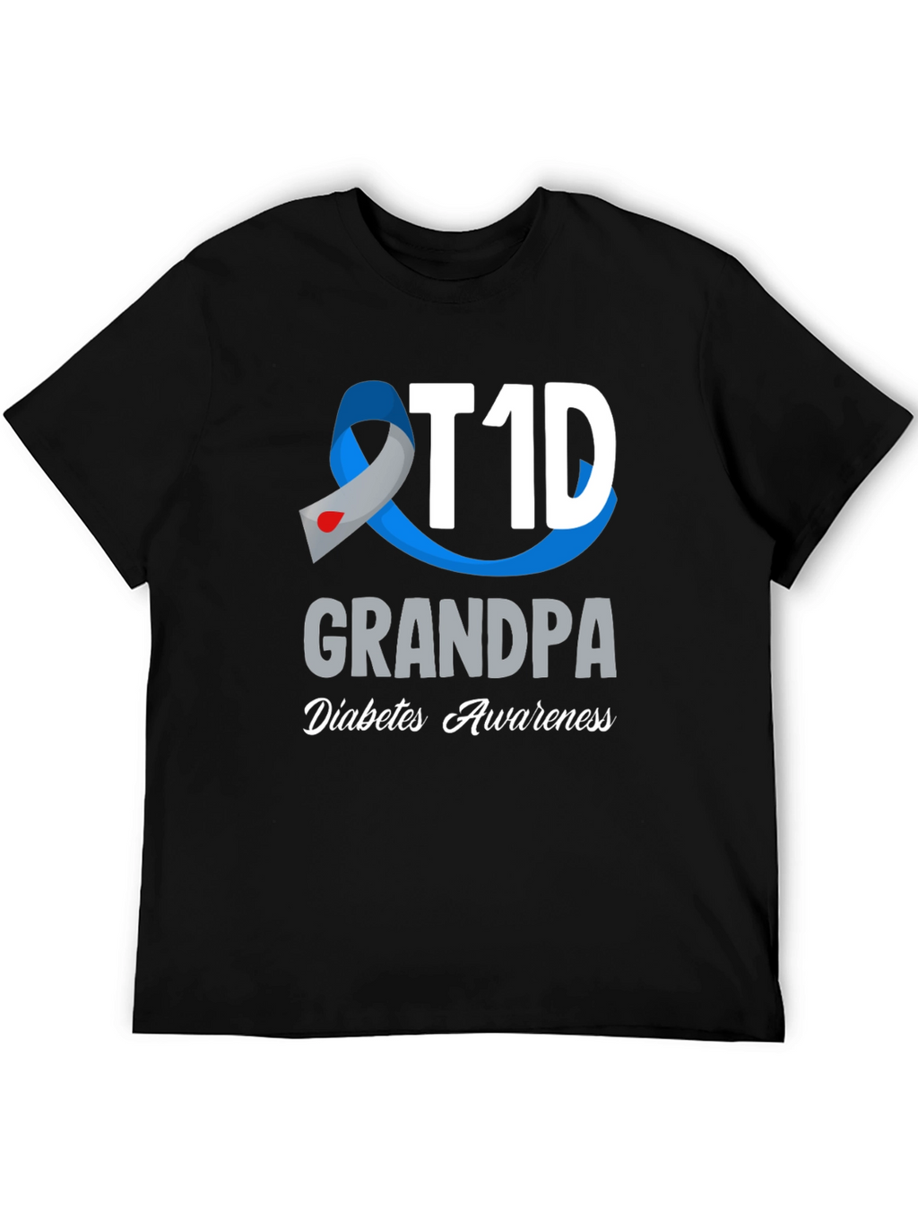 T1D Grandpa Diabetes Awareness T-Shirt