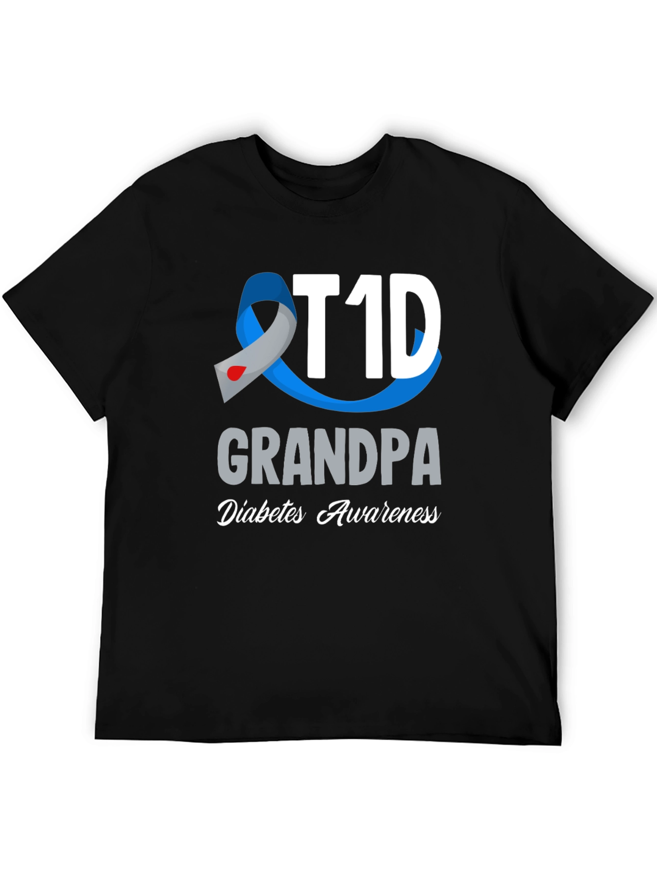 T1D Grandpa Diabetes Awareness T-Shirt