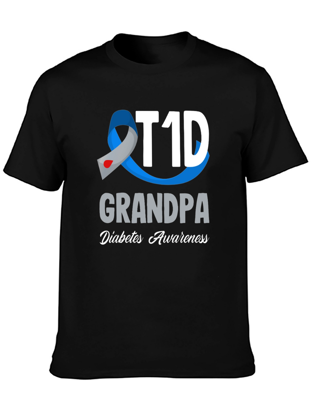 T1D Grandpa Diabetes Awareness T-Shirt