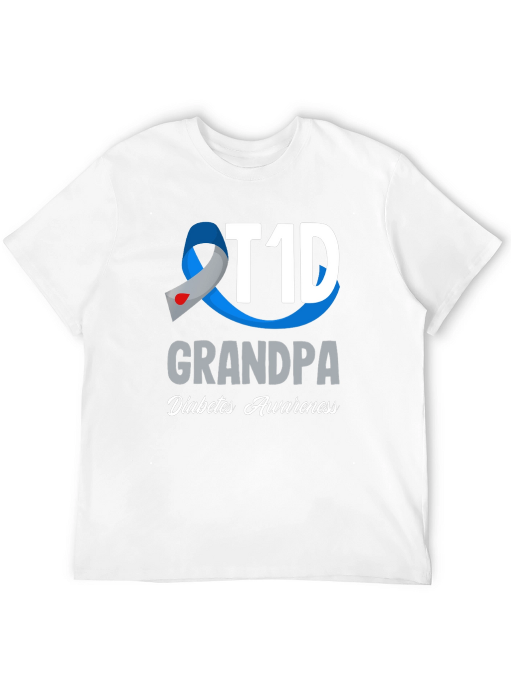 T1D Grandpa Diabetes Awareness T-Shirt