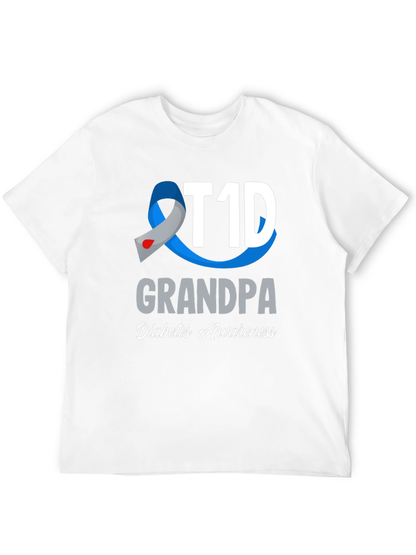 T1D Grandpa Diabetes Awareness T-Shirt