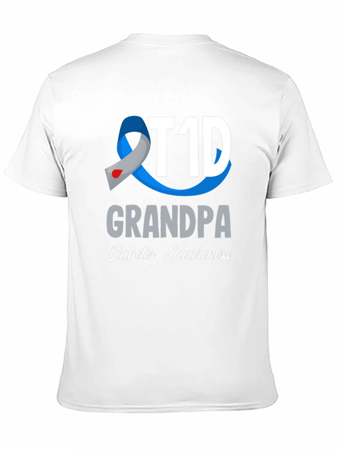 T1D Grandpa Diabetes Awareness T-Shirt