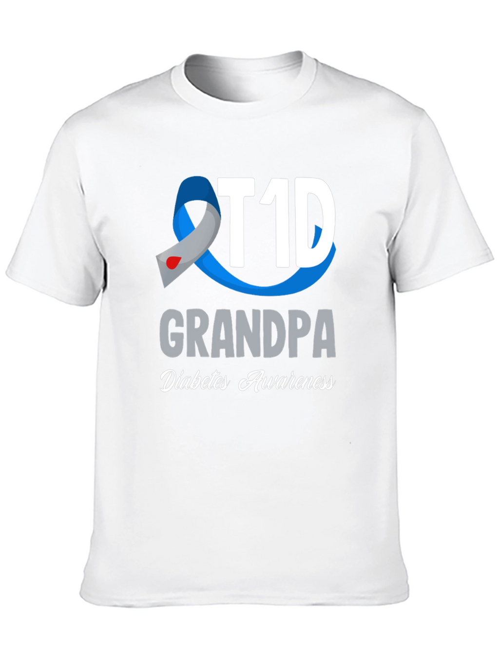 T1D Grandpa Diabetes Awareness T-Shirt
