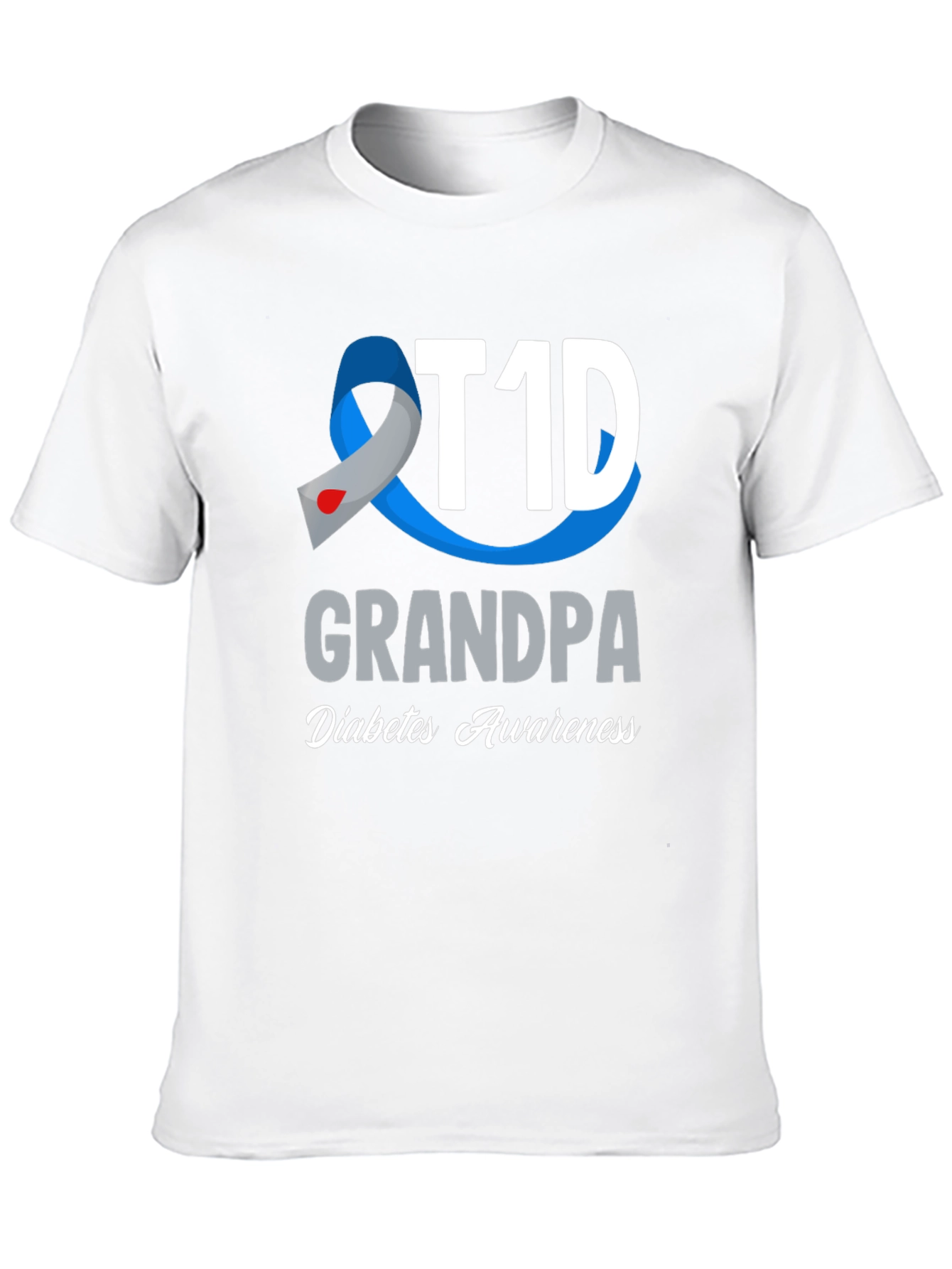T1D Grandpa Diabetes Awareness T-Shirt