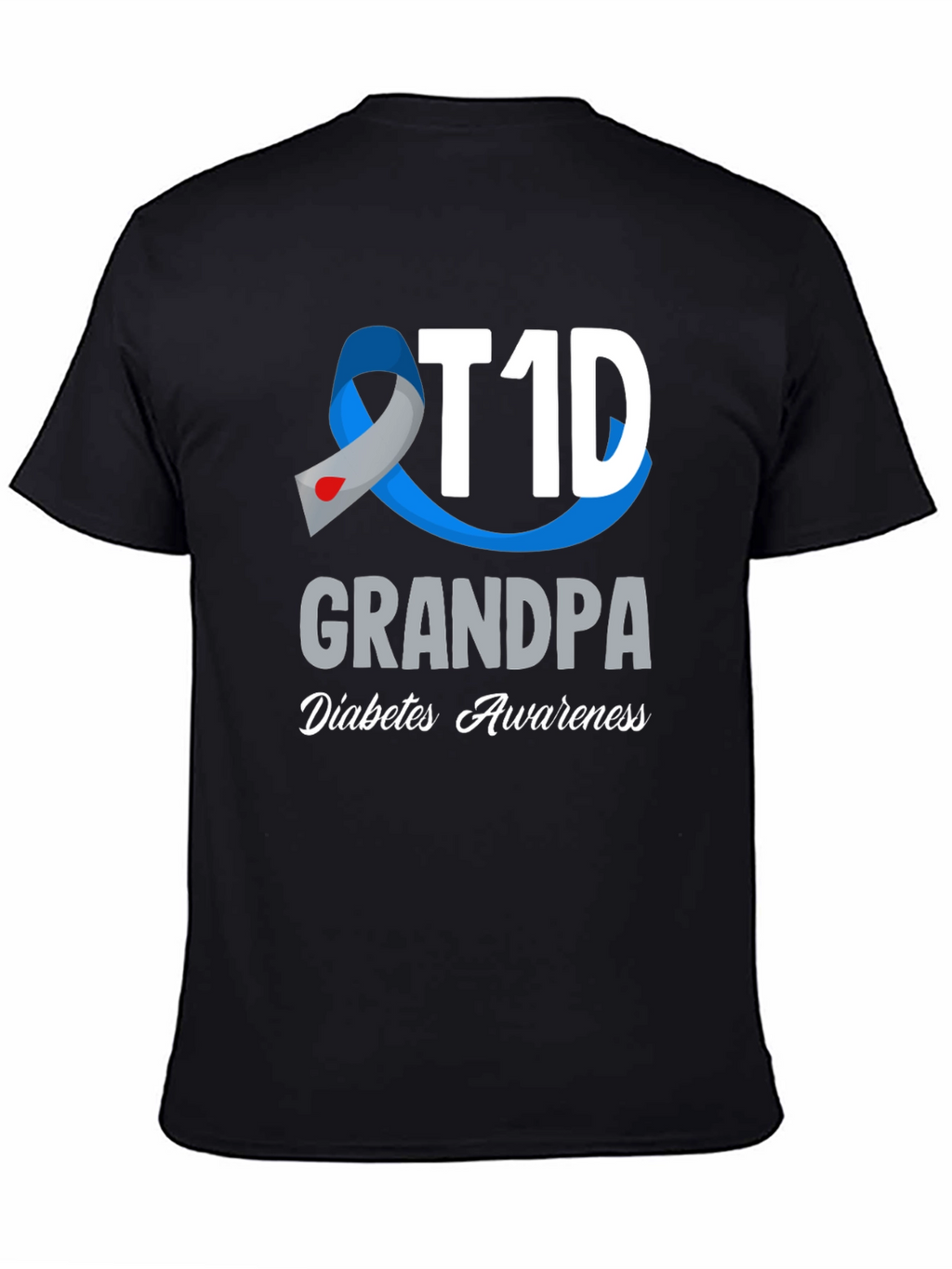 T1D Grandpa Diabetes Awareness T-Shirt
