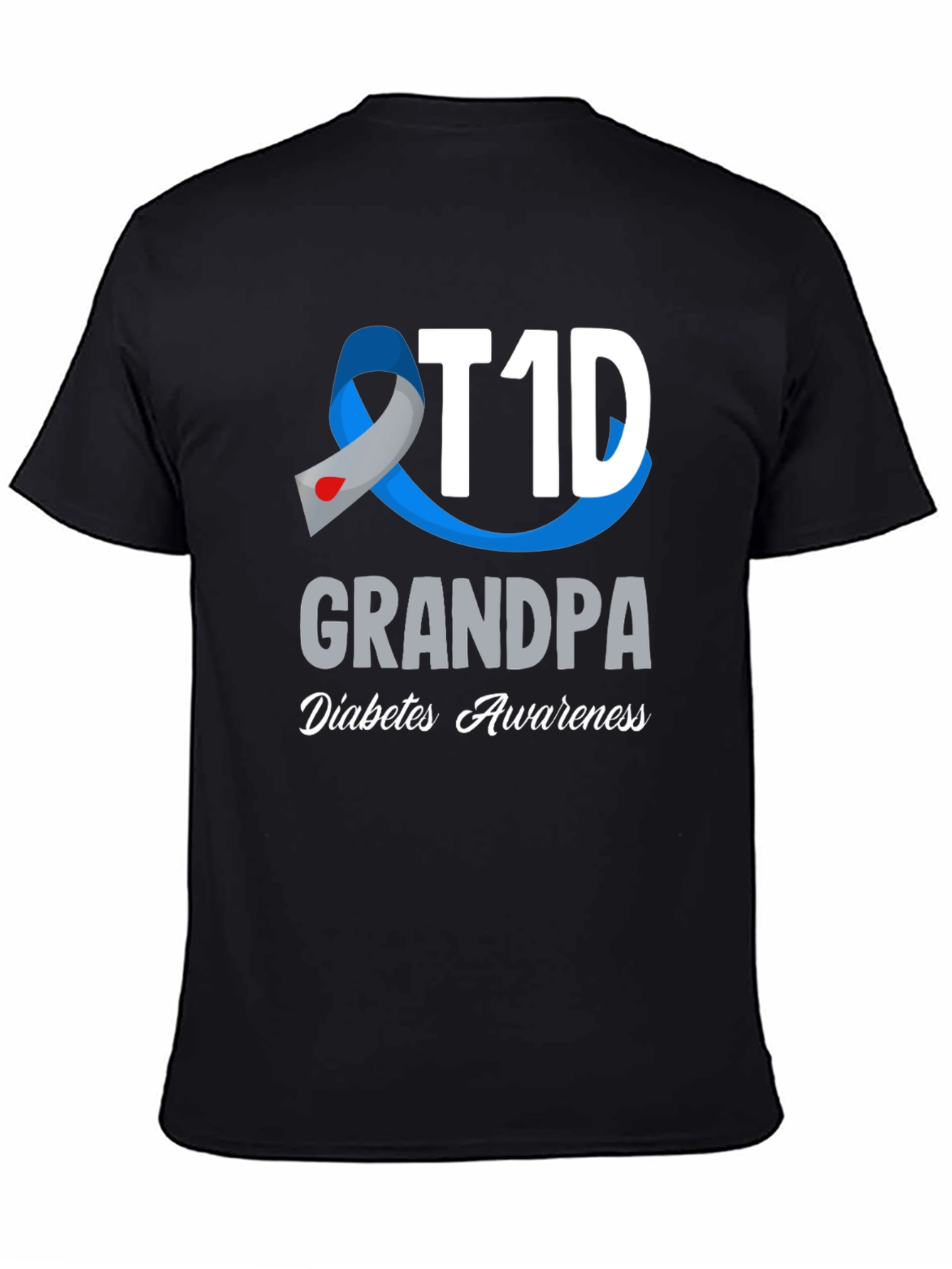 T1D Grandpa Diabetes Awareness T-Shirt