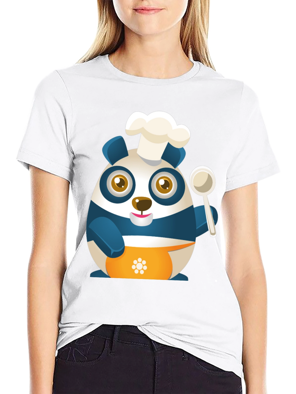 Chef Panda Black T-Shirt - Cute and Funny