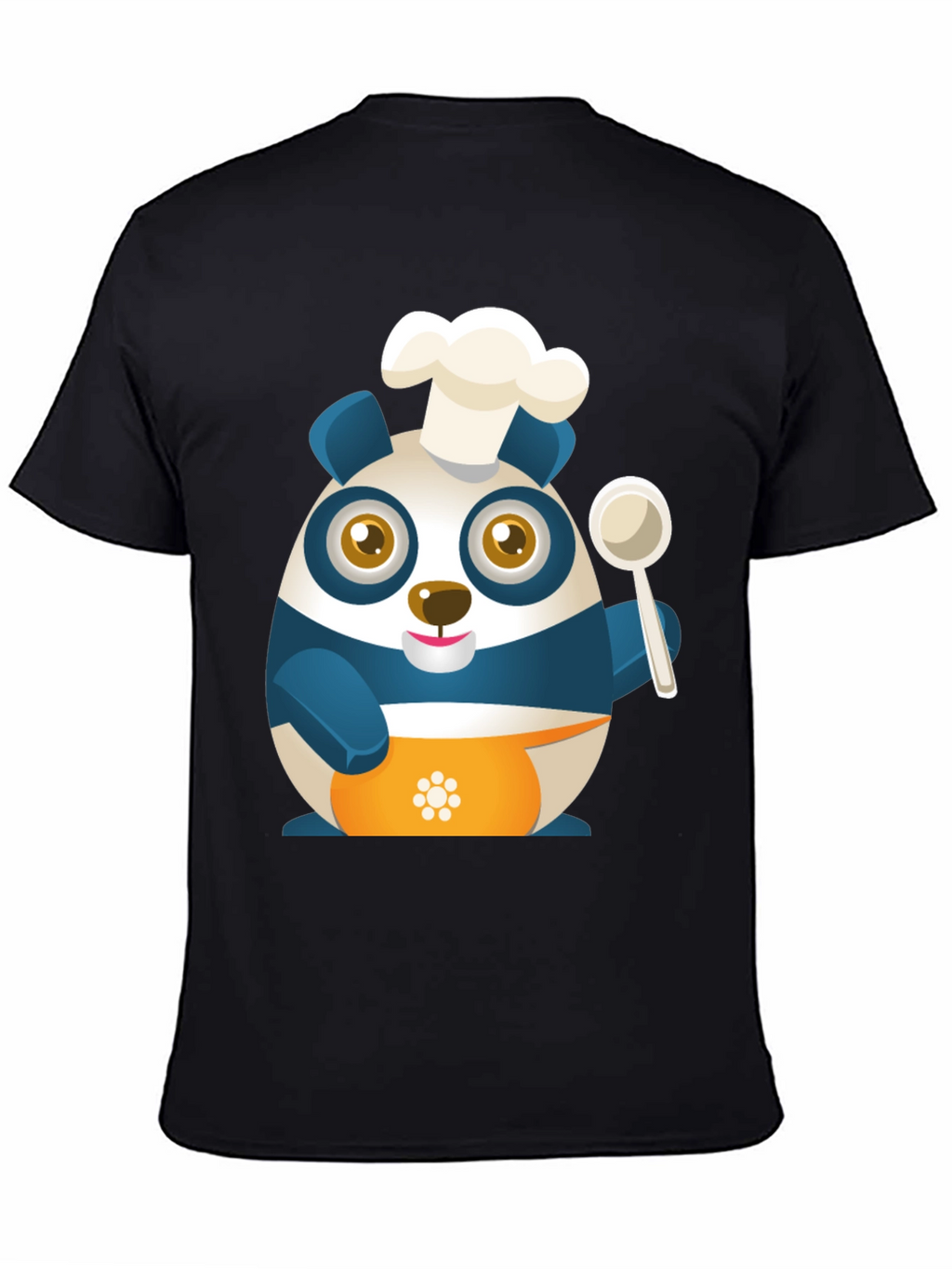 Chef Panda Black T-Shirt - Cute and Funny