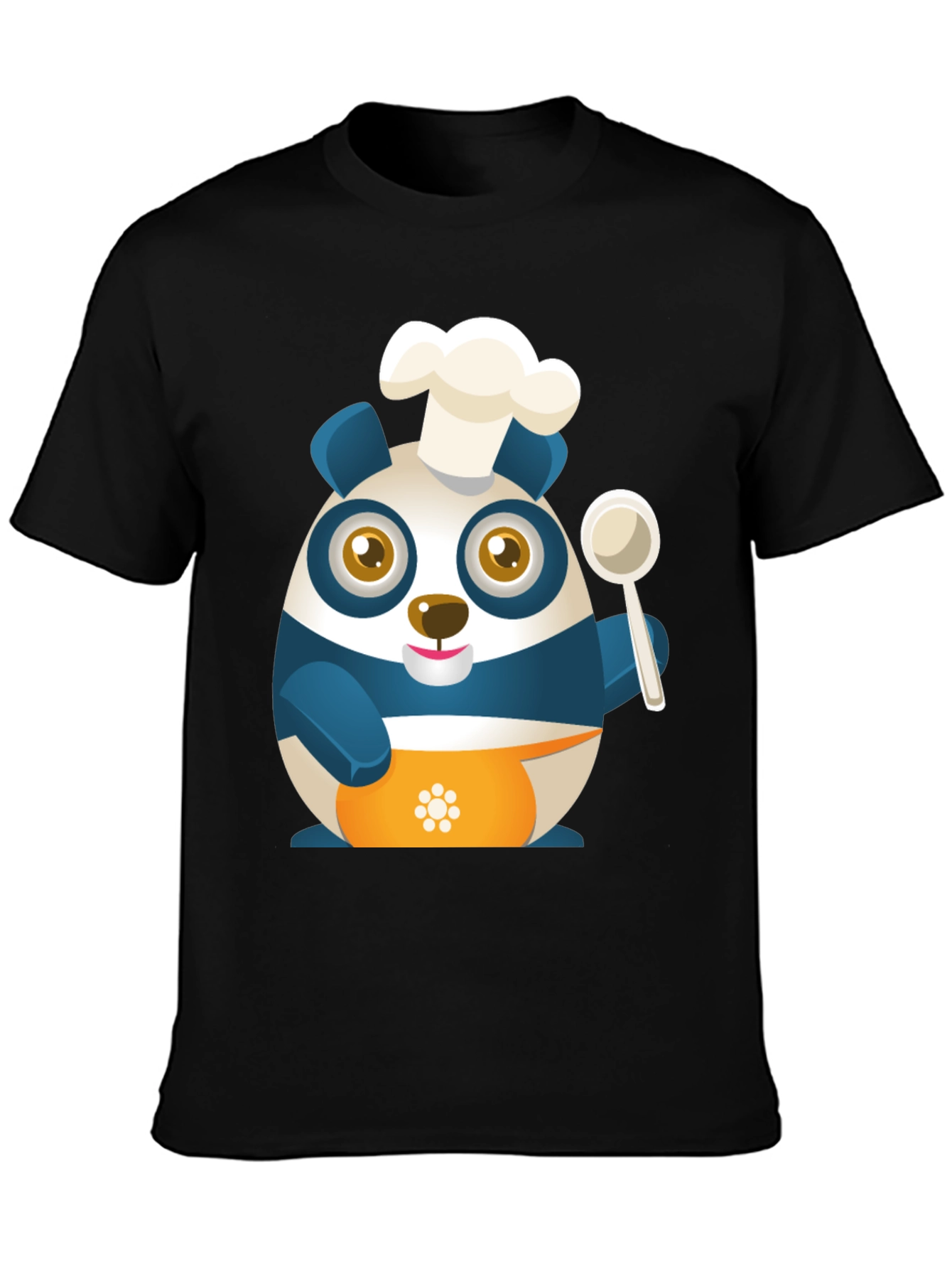 Chef Panda Black T-Shirt - Cute and Funny