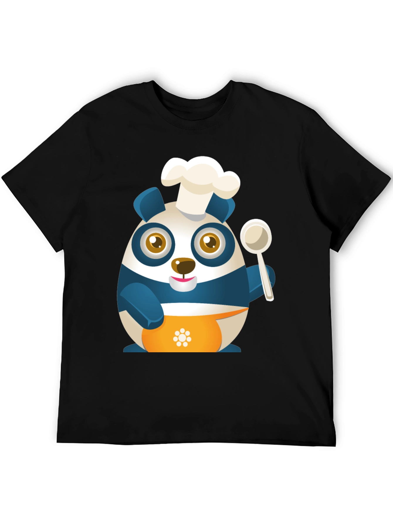 Chef Panda Black T-Shirt - Cute and Funny