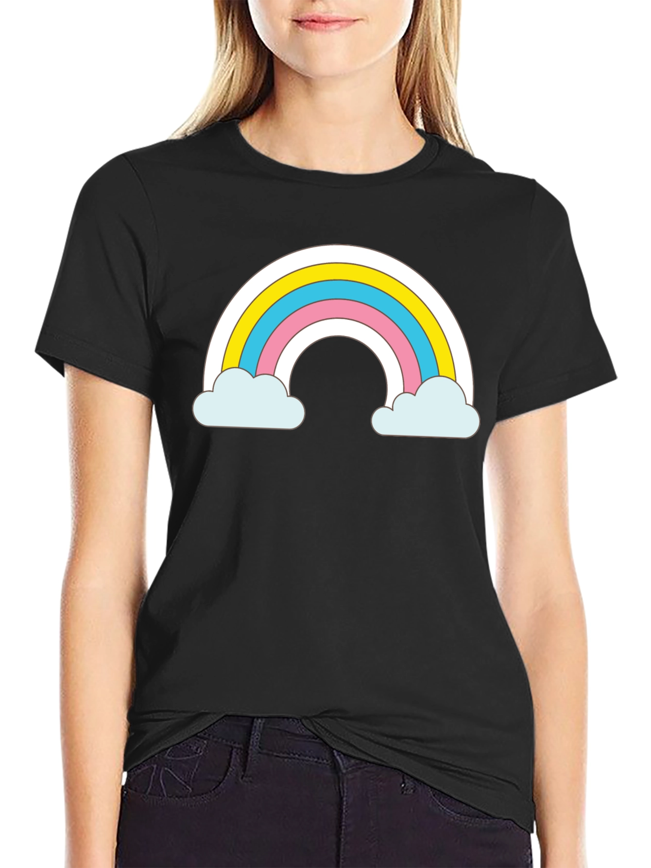 Rainbow Cloud T-Shirt - Cute Graphic Tee