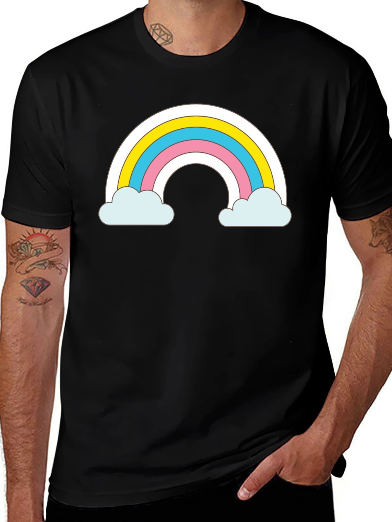 Rainbow Cloud T-Shirt - Cute Graphic Tee