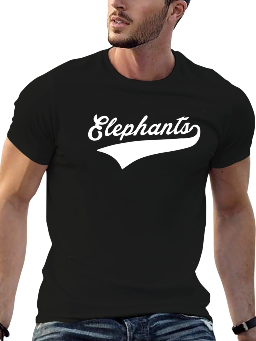 Elephants Graphic Print T-Shirt Casual Wear