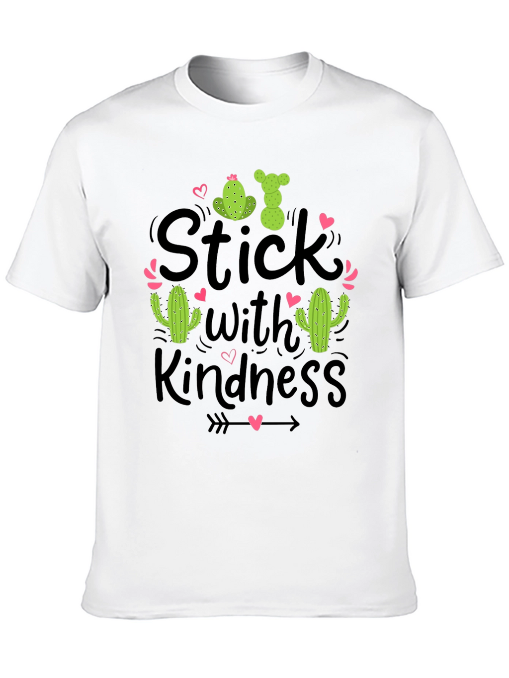 Stick With Kindness Cactus Graphic Black T-Shirt