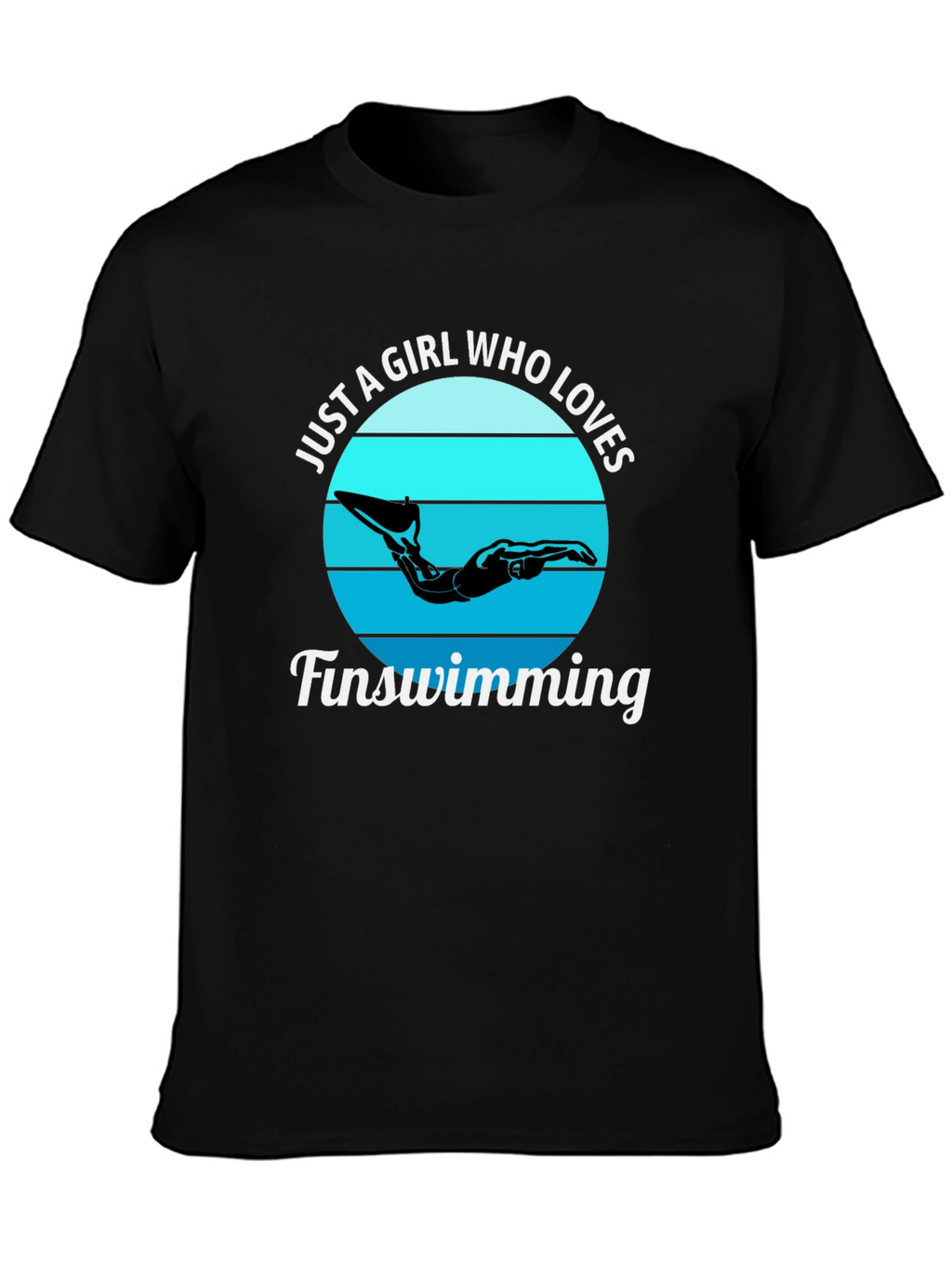 Girl Who Loves Finswimming Graphic T-Shirt