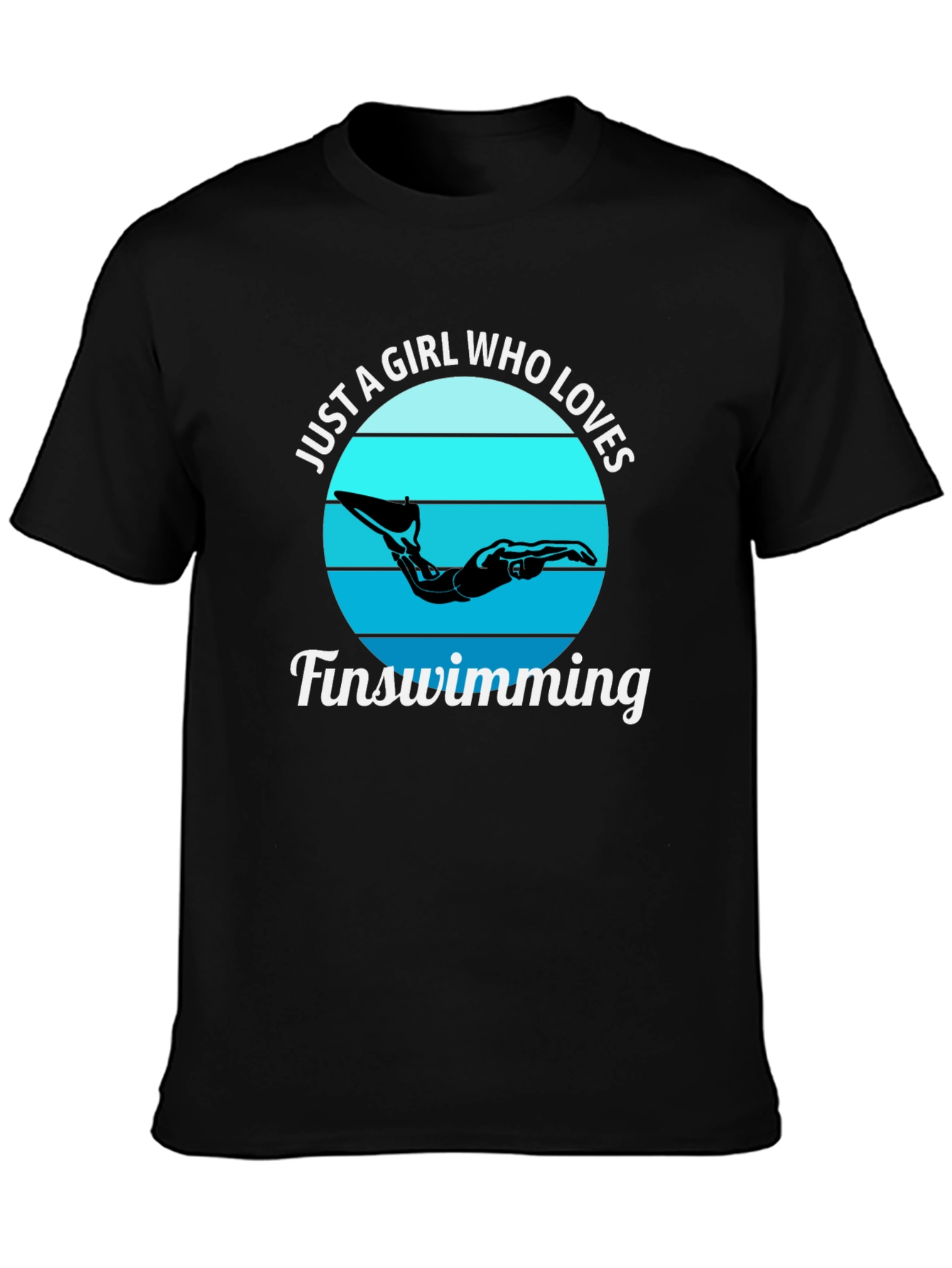 Girl Who Loves Finswimming Graphic T-Shirt